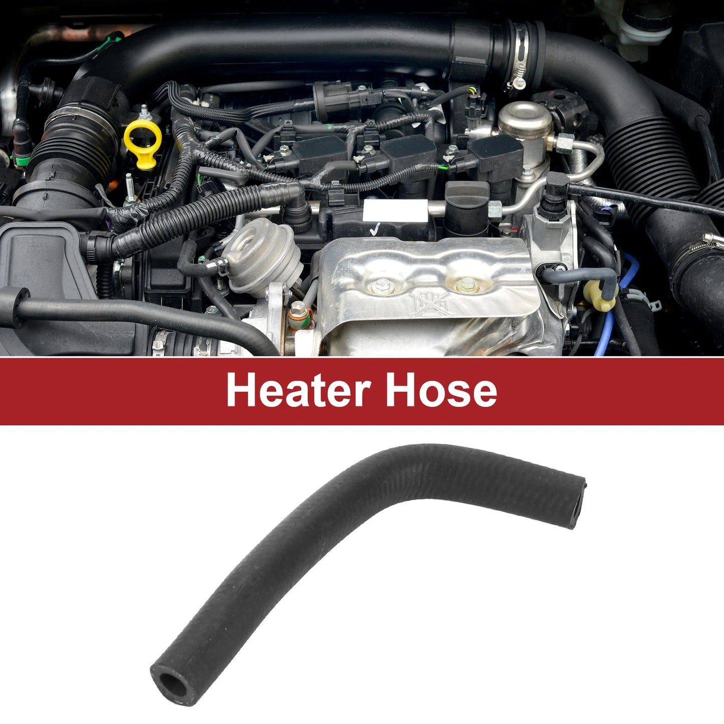 Heater Hose for Nissan Maxima (2000-2001) Rubber Black 1 Pcs