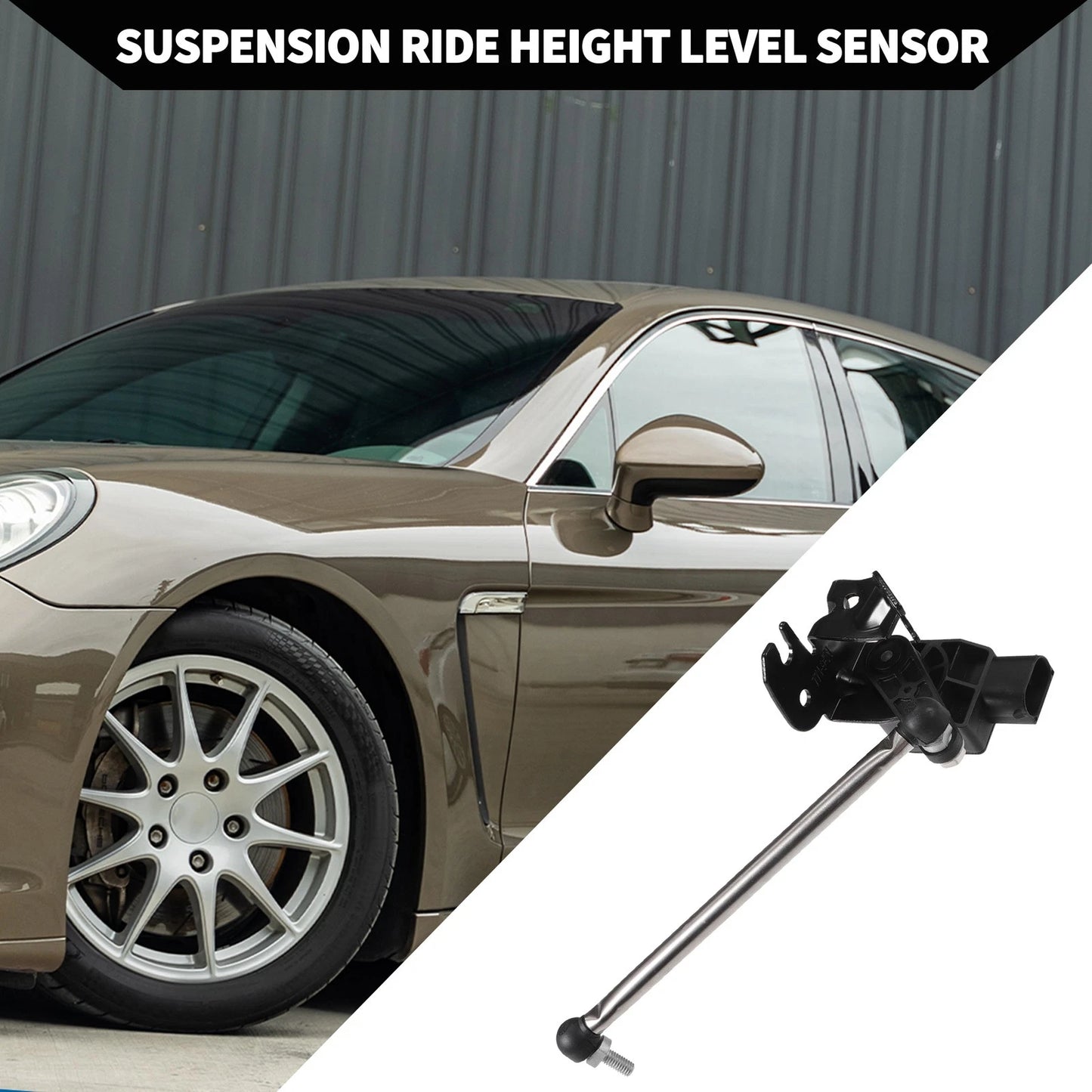 Suspension Ride Height Sensor for Porsche Rear Right Black