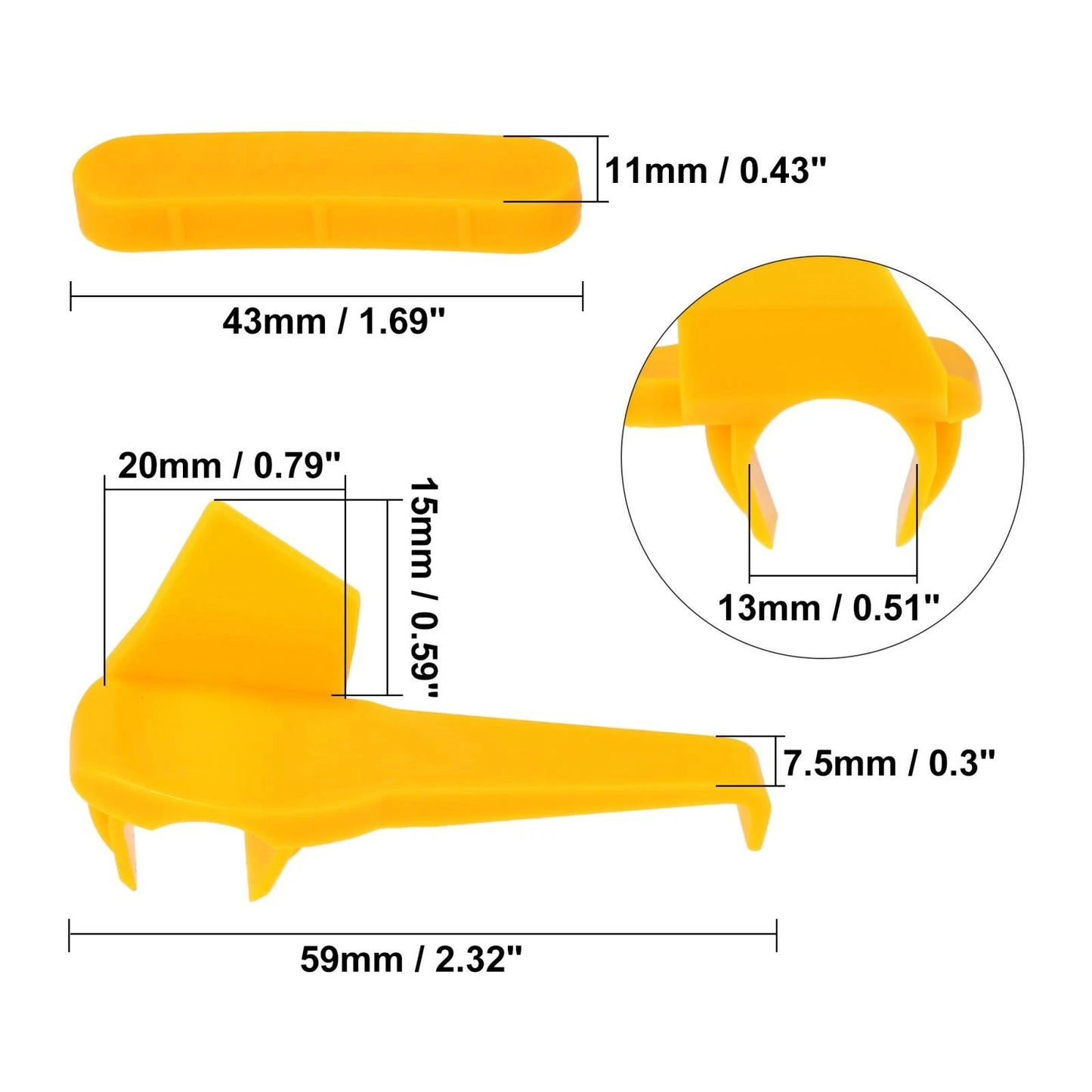 Demount Head 2.32x0.75x1.14 Insert Repair Kit for Motorcycle Tire Changer