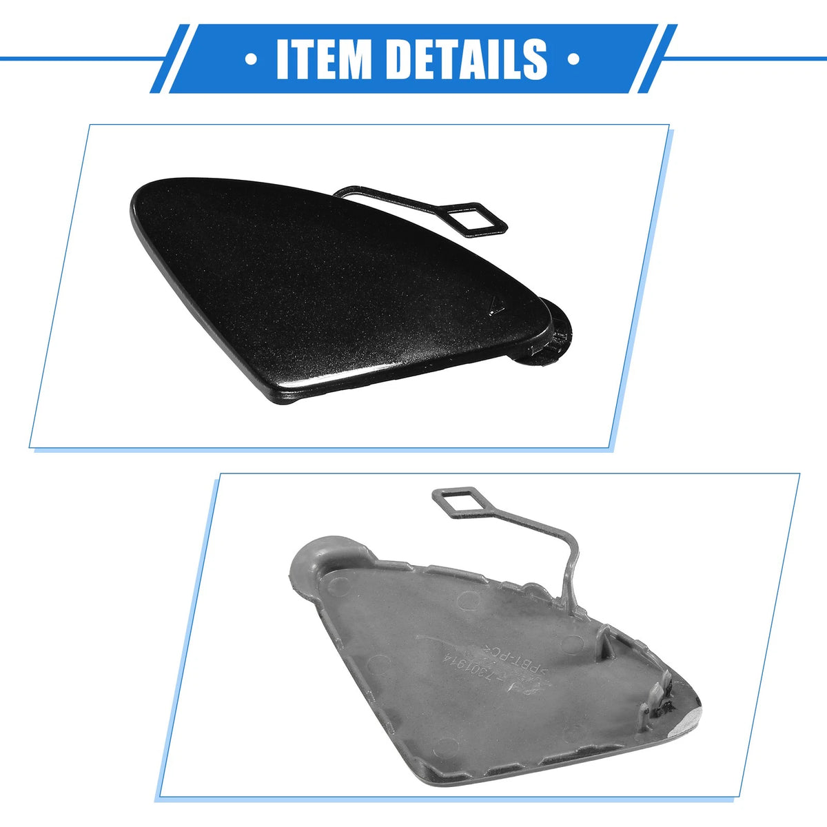 Front Bumper Tow Hook Eye Hole Cover for BMW 3 Series (2012-2015) Black