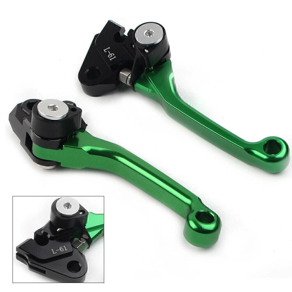 Dirt Clutch Brake Levers GREEN for Kawasaki KX450F (2006-2012)