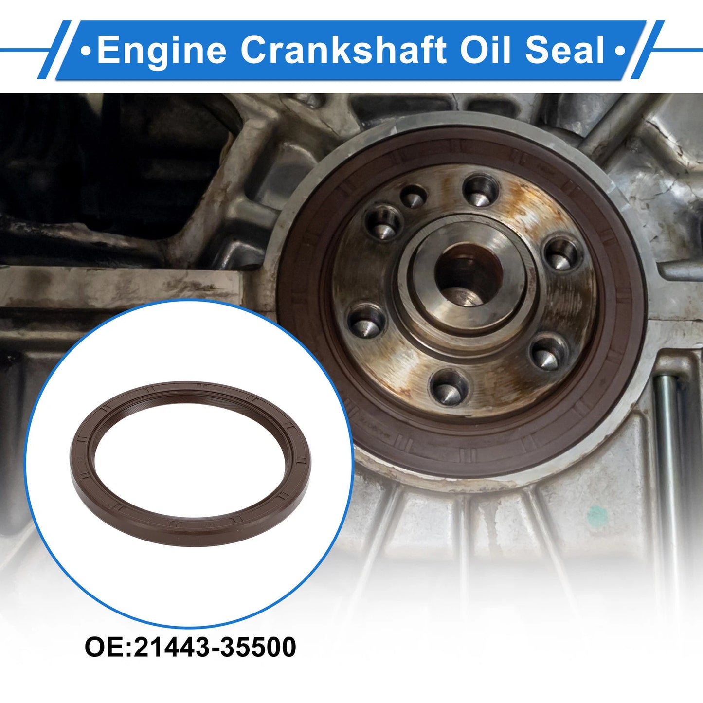 1x Rear Crankshaft Oil Seal for Hyundai Azera (2007 - 2017)