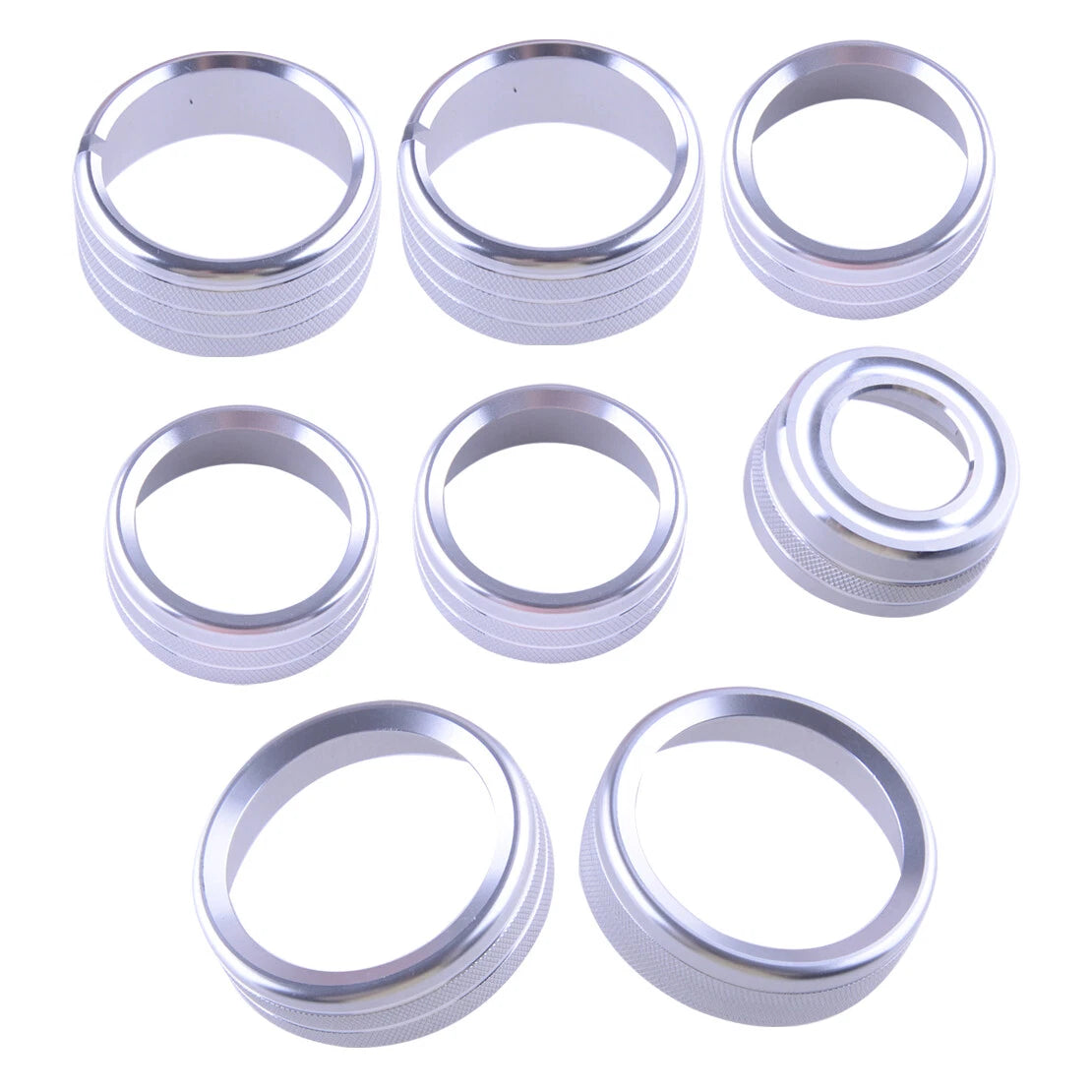 8x Central Control Switch Knob Trim for Chevrolet Silverado (2014-2018)