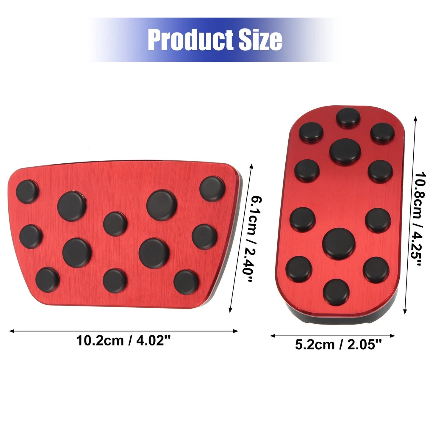 1 x Set Brake Pedal Pad Cover Anti-Slip Footrest Kit for Toyota Alphard