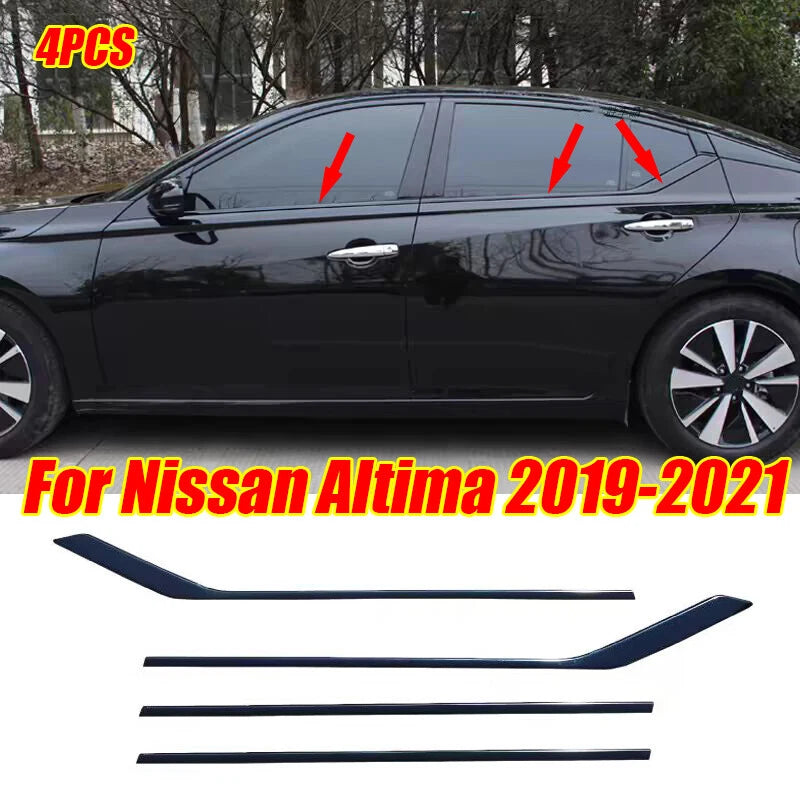 Gloss Black Window Bottom Strip Cover Trim for Nissan Altima (2019–2021)