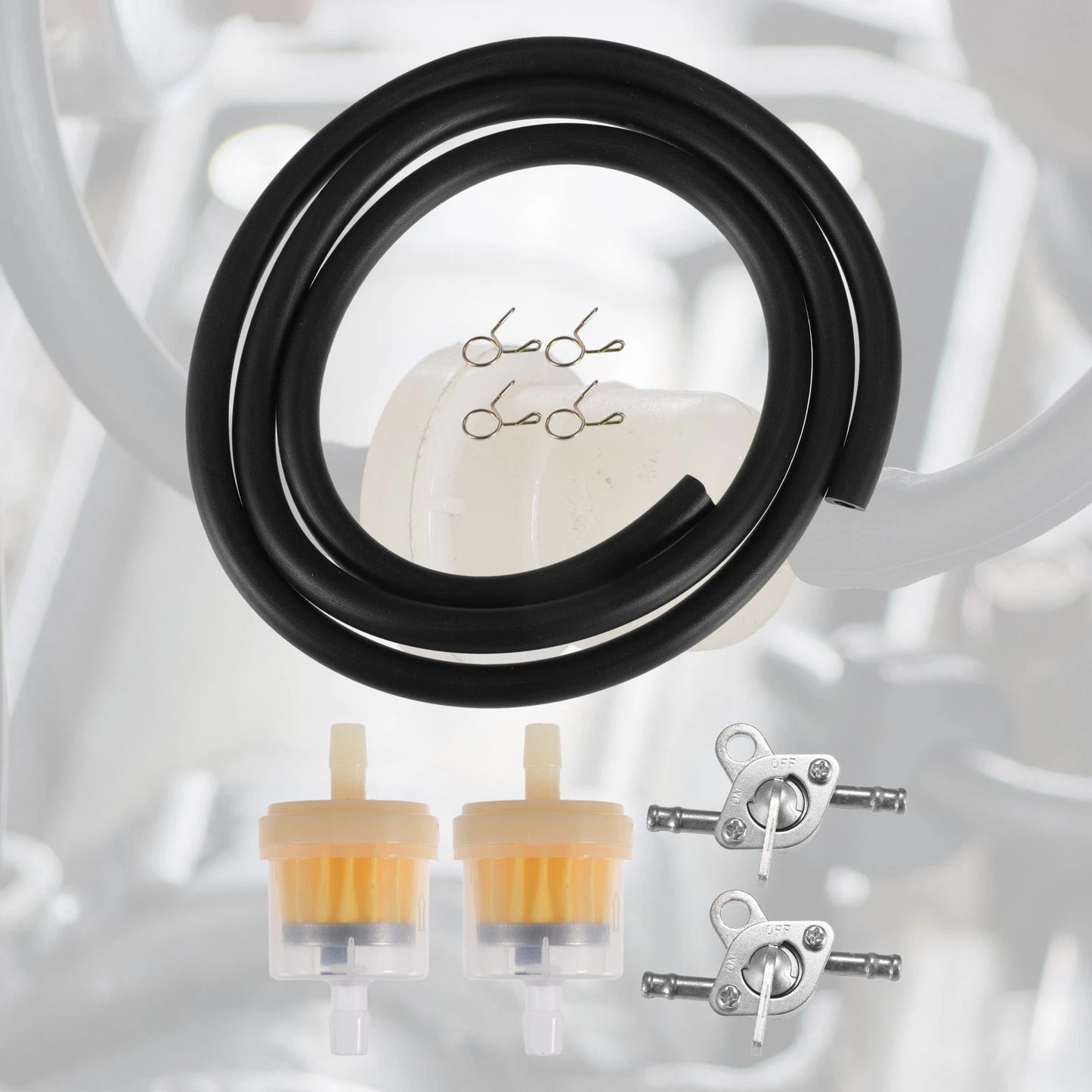 Set Motorcycle Fuel Filters with 2 Valve Petcock for CRF50 70 Moped
