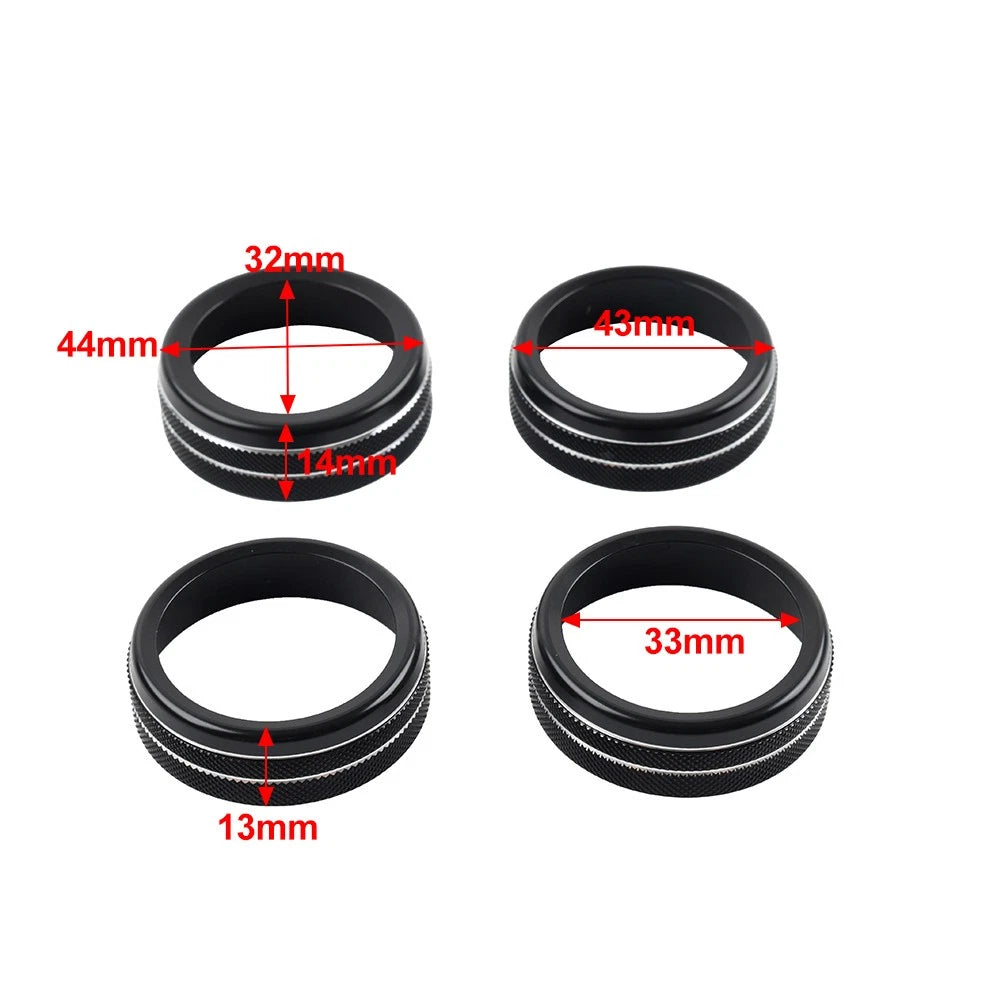 AC Climate Control Knob Trim for Toyota Tacoma (2016-2023) Black