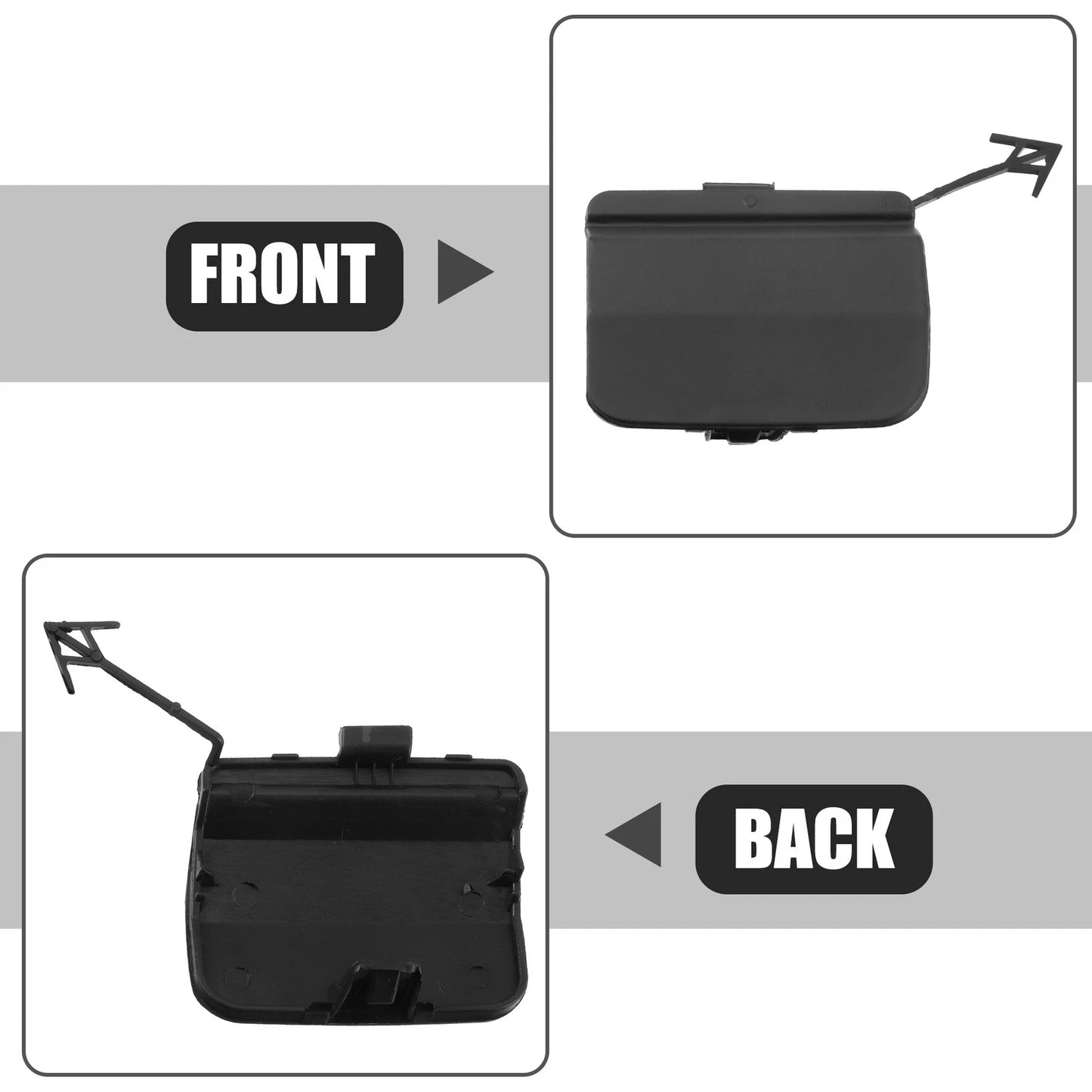 1 x Rear Bumper Tow Hook Cover Towing Eye Cap Fit for Chevrolet Cruze Black
