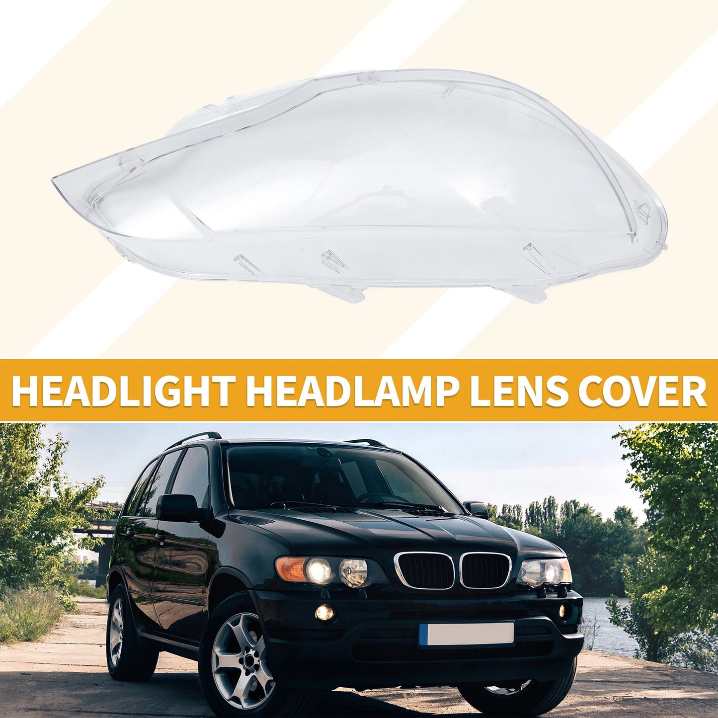 Front Right Headlight Lens Cover for BMW X6 (2008-2014)