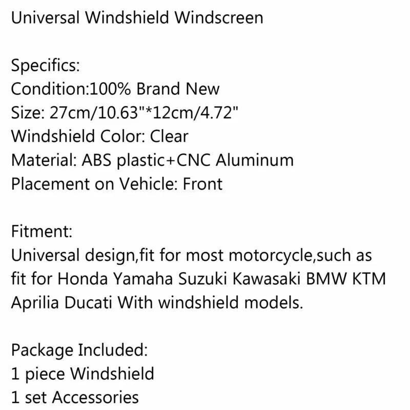 Windshield Deflector for Yamaha, Honda (2010-2023)