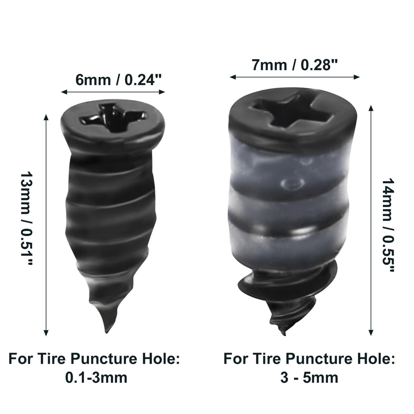 10 x Tire Repair Rubber Nail Fast Tool with Storage Box for Car Motorcycle
