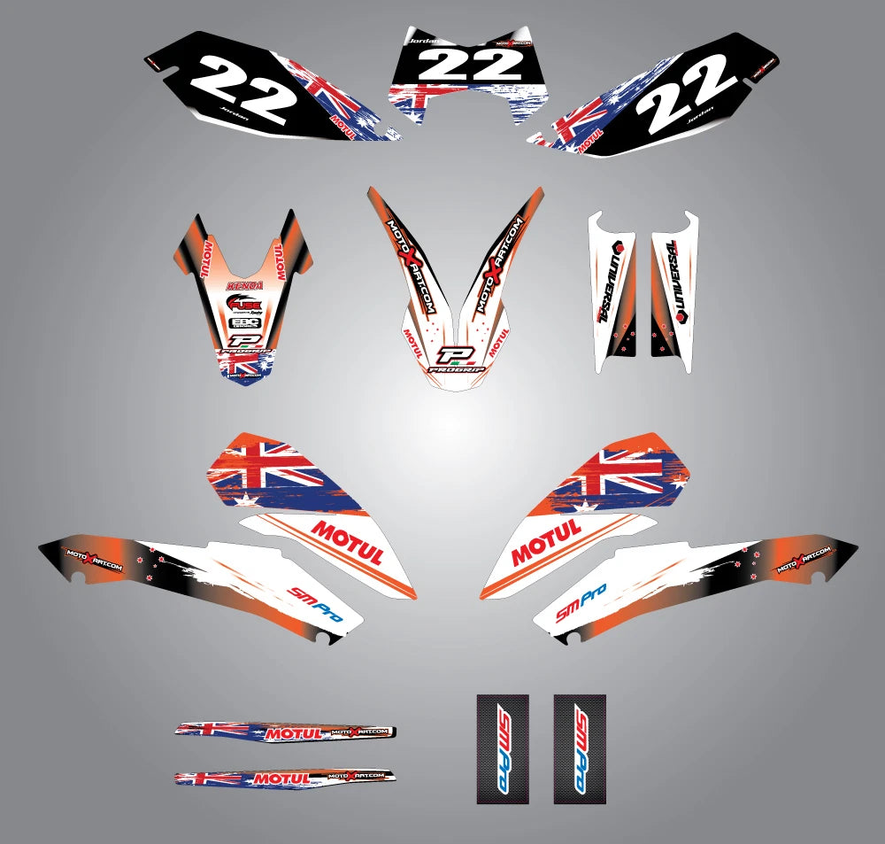 Custom Graphic Kit - AUSSIE PRIDE for KTM LC4 SMC 690 (2008-2011)