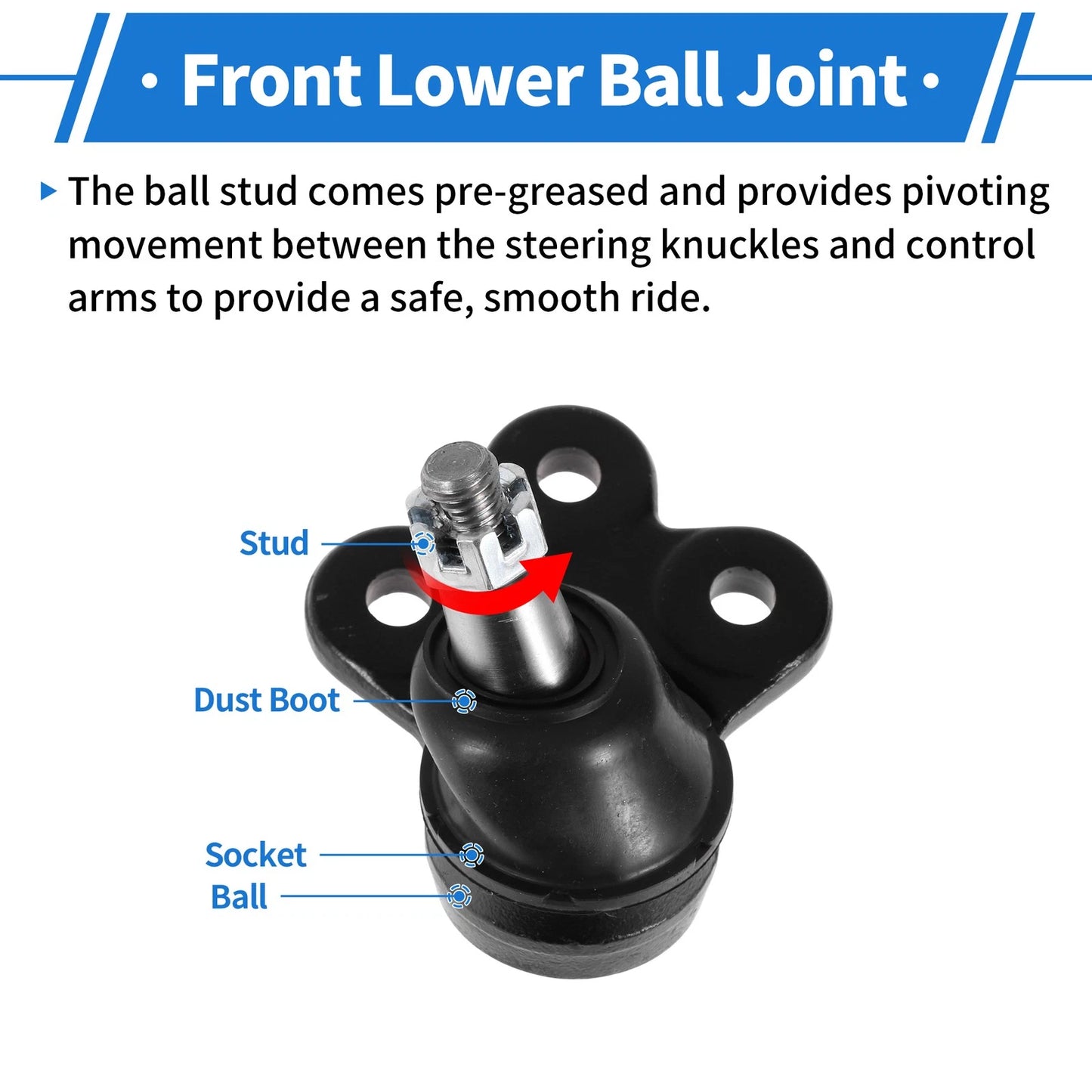 Front Lower Ball Joints for Chevrolet Equinox (2010-2017)