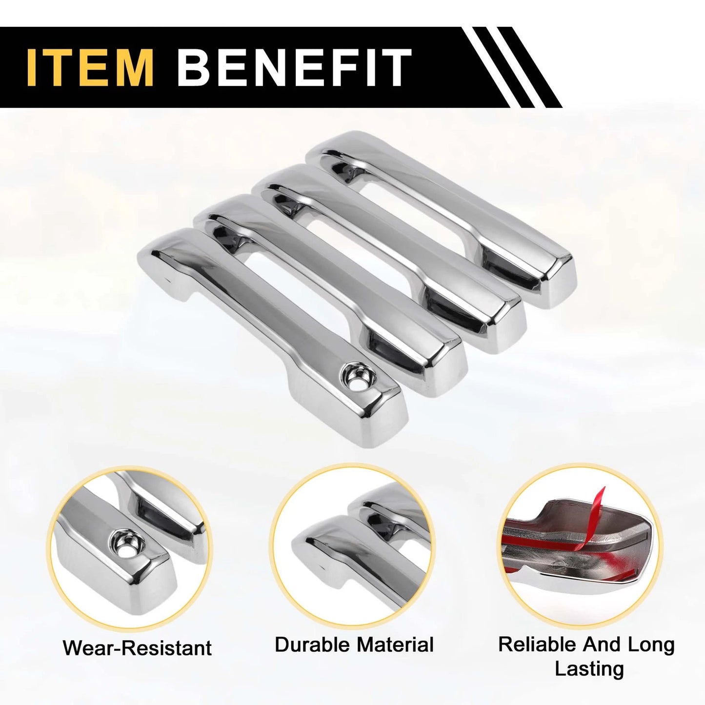Set Exterior Door Handle Covers for Toyota Tundra (2022)