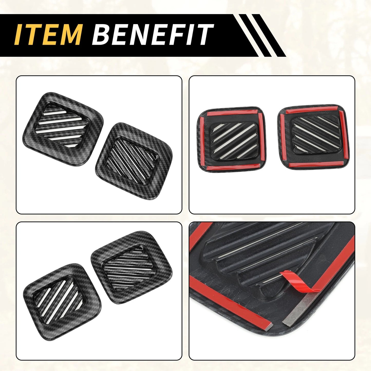Carbon Fiber Dashboard Air Vent AC Outlet Cover for Ford Maverick (22-24)