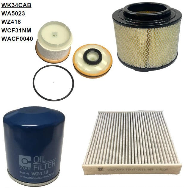 WESFIL Filter Service Kit for Toyota Hilux KUN26/16 3.0L 1KD (2005–2013)