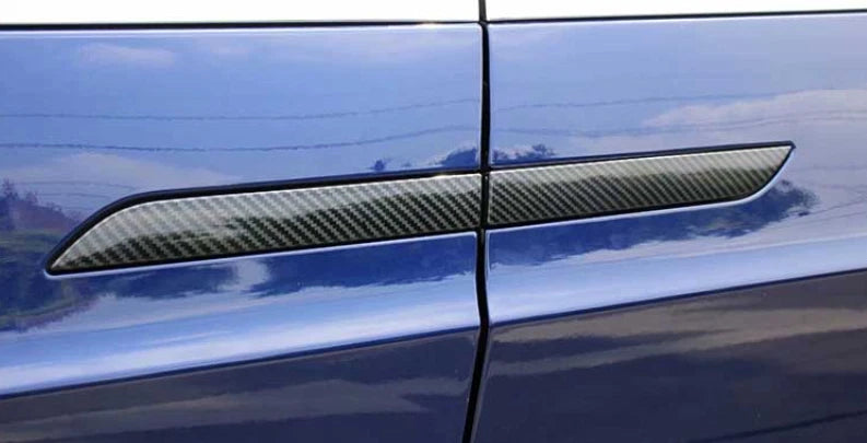 Carbon Fiber Door Handle Lid Frame Cover Trim for Tesla Model X (2017-2023) 4 x