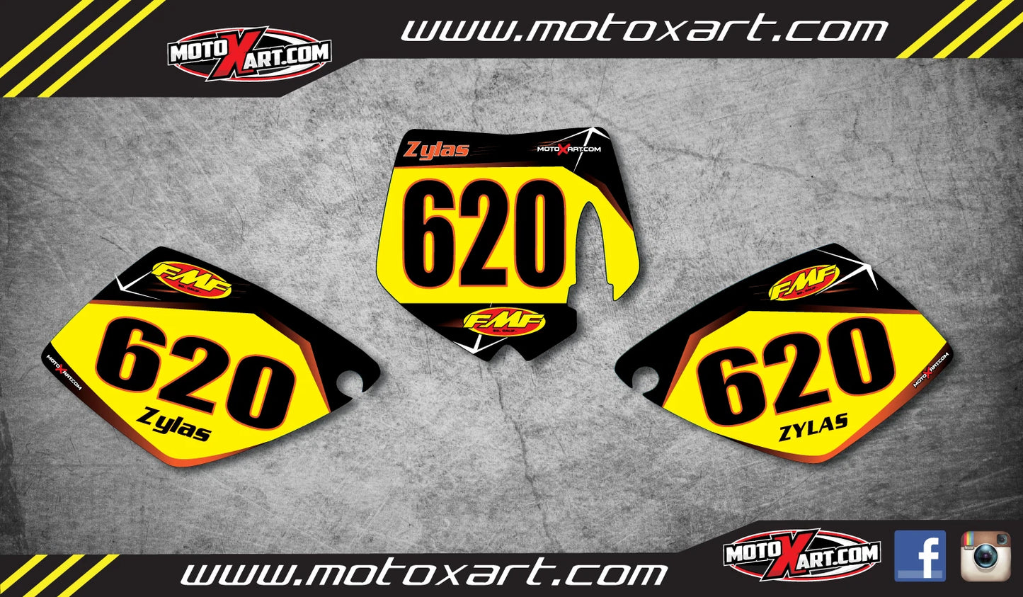 Custom Number Graphics for KTM 65 Barbed Style Stickers/Decals (2002-2008)