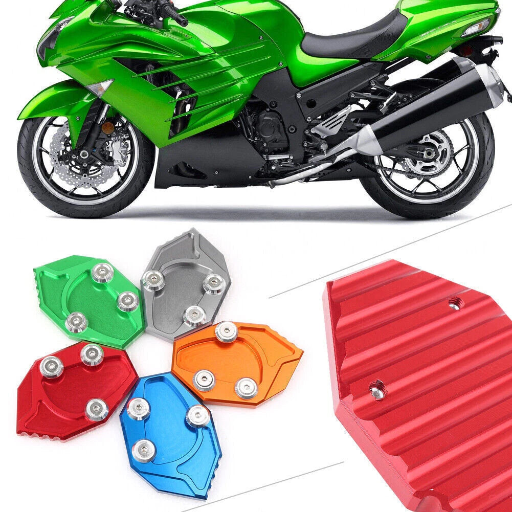 Side Stand Kickstand Extension Pad for Kawasaki ZX14R ZZR1400 GTR1400 (2007-2014)