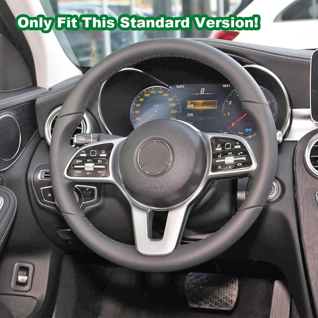 Carbon Look Tape-On Adhesive Steering Wheel Trim Cover for Benz (2019–2021)