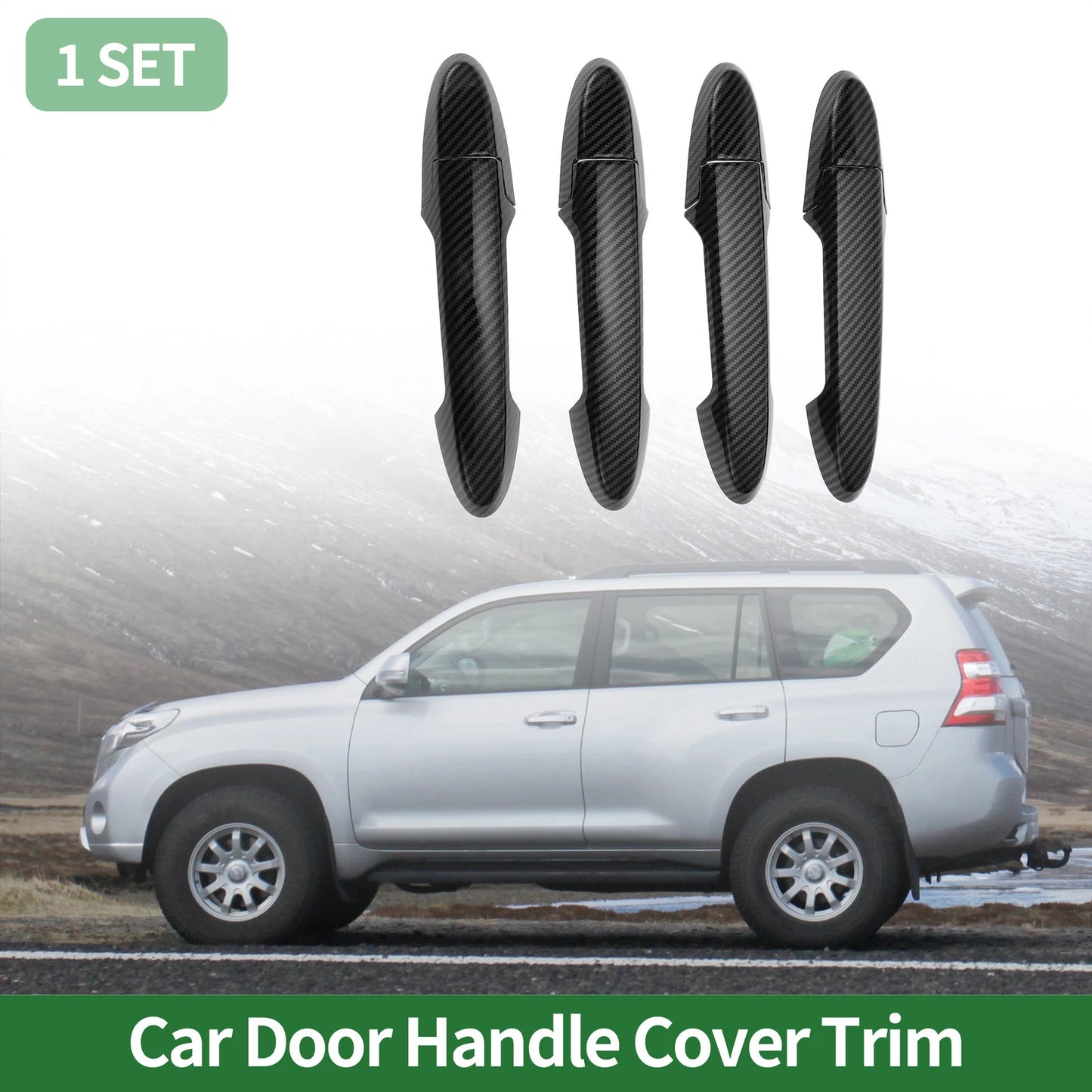 Car Door Handle Cover Trim for Honda Fit Jazz GK5 GP5 (2014-2018) Carbon Fiber