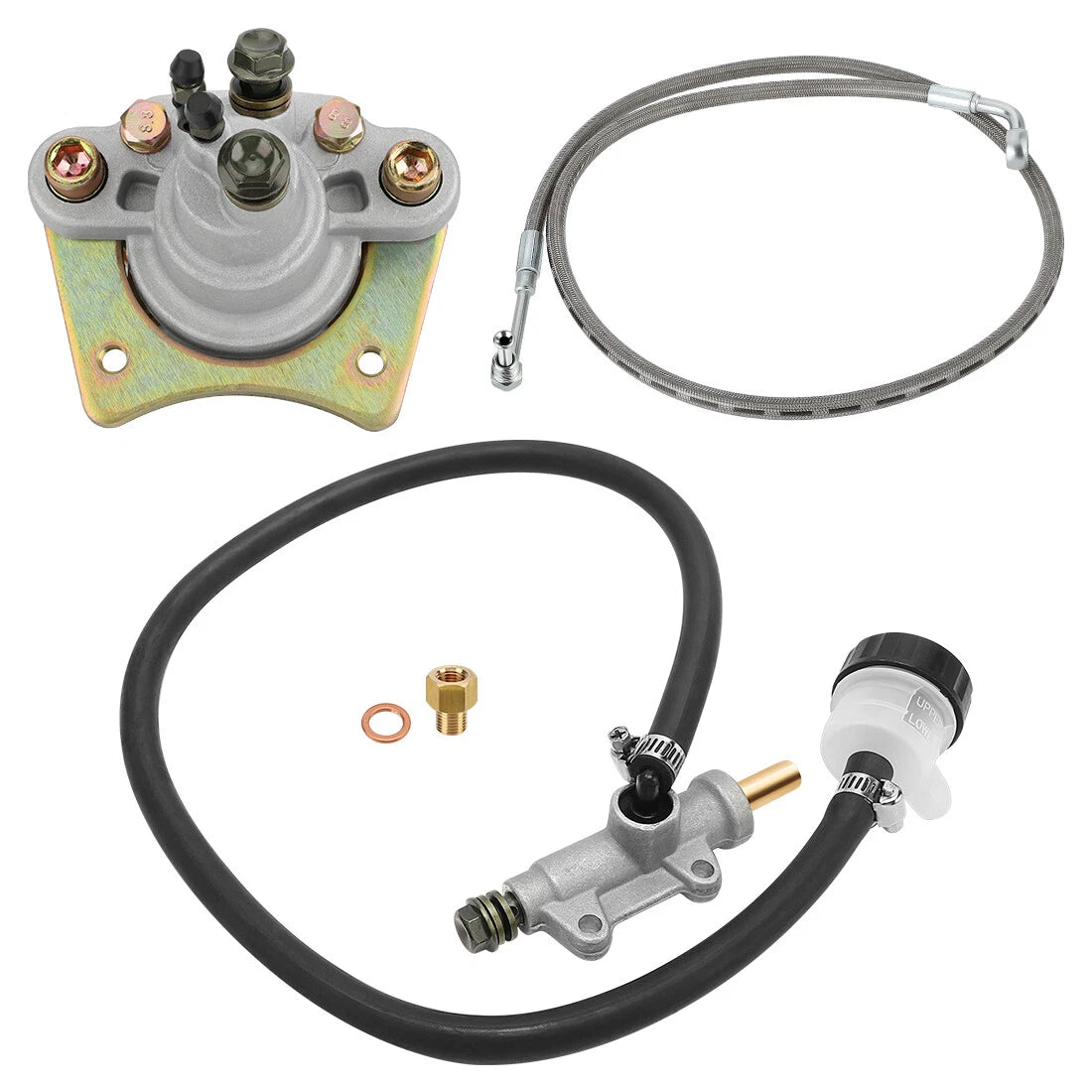 Rear Brake Caliper Master Cylinder & Hose Line for Polaris Sportsman 600/700/800