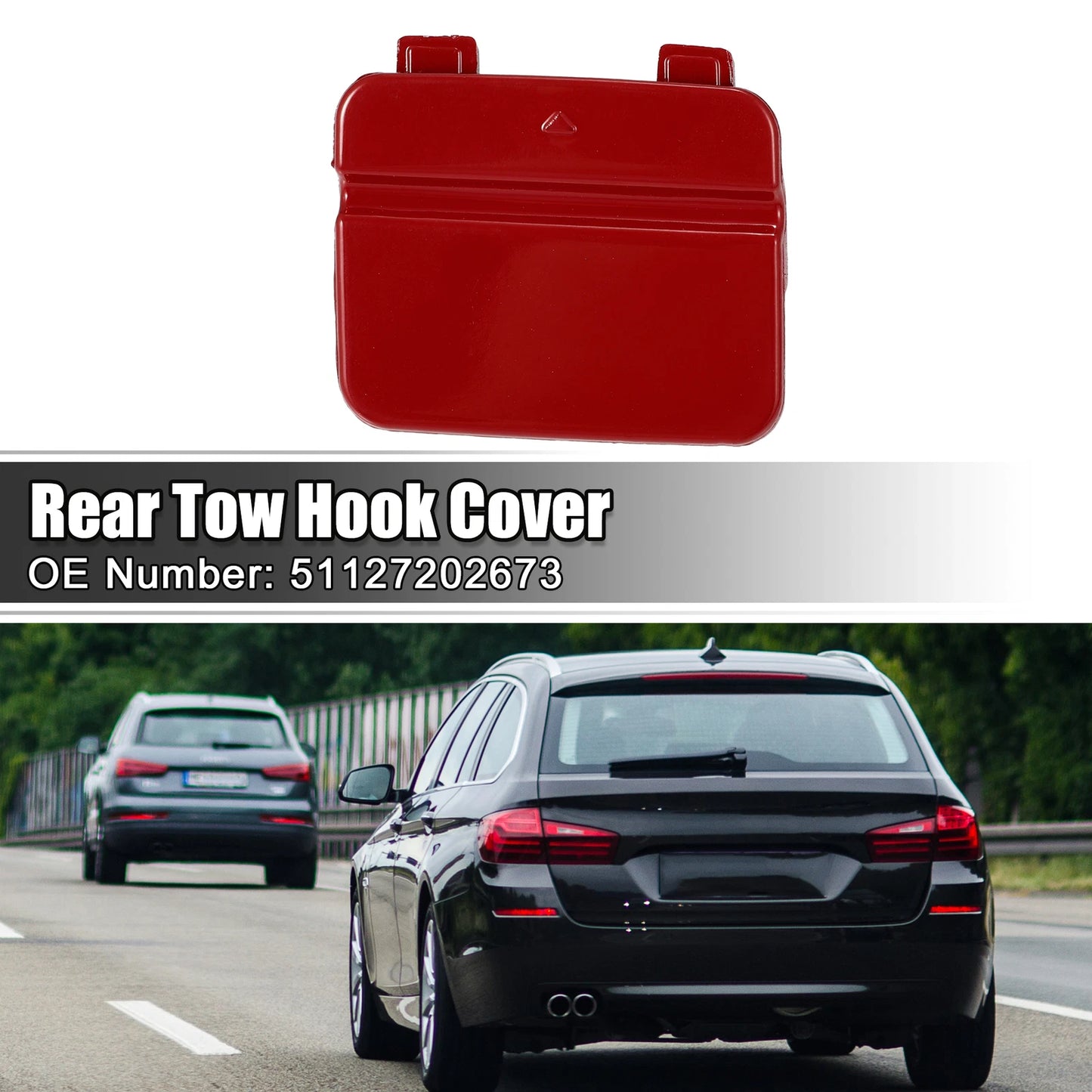 Rear Bumper Tow Hook Cover for BMW 3 Series (2012-2019) - Red