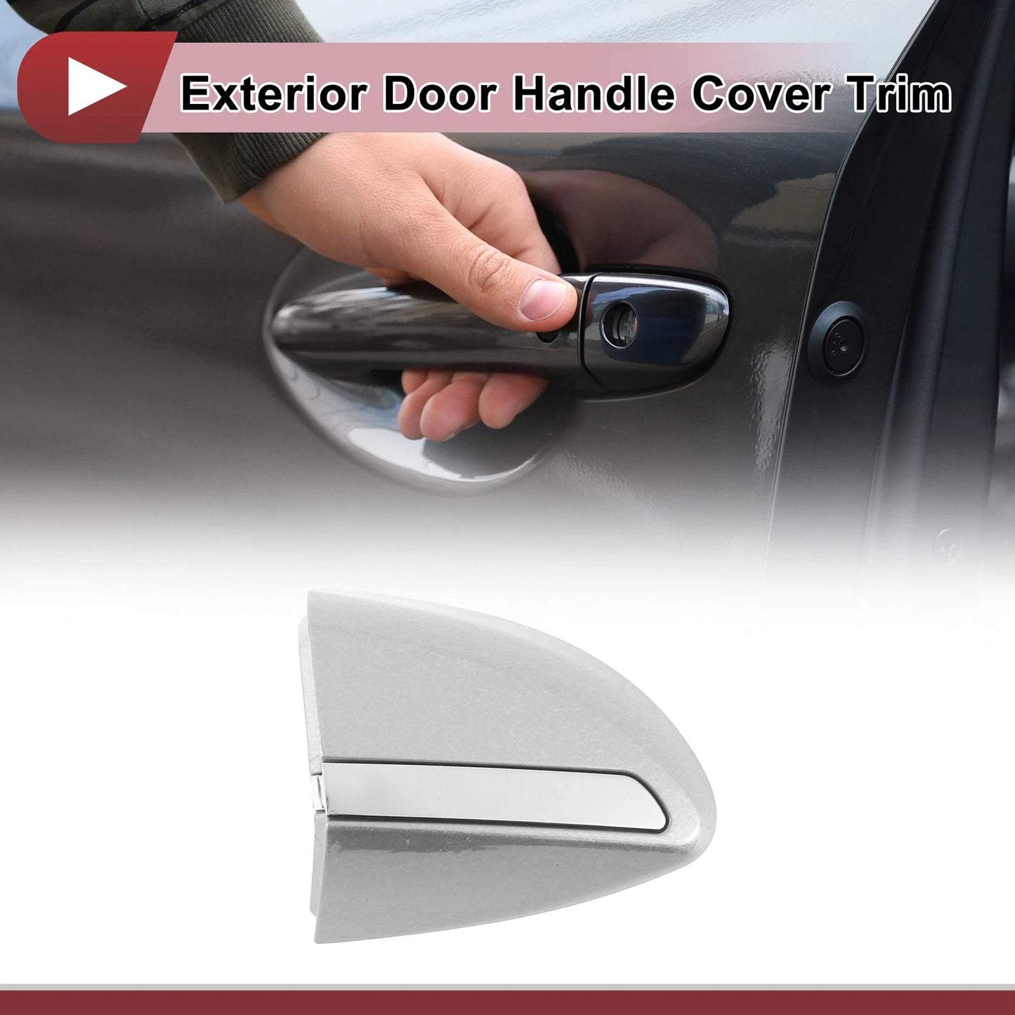 Silver Exterior Door Handle Cover Trim for Toyota Corolla (2014-2018)