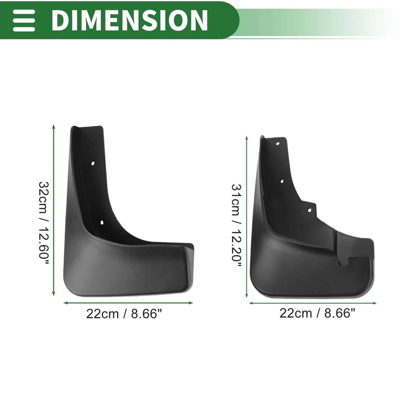 Mud Flaps Splash Guards for Mitsubishi Outlander (2006-2008)
