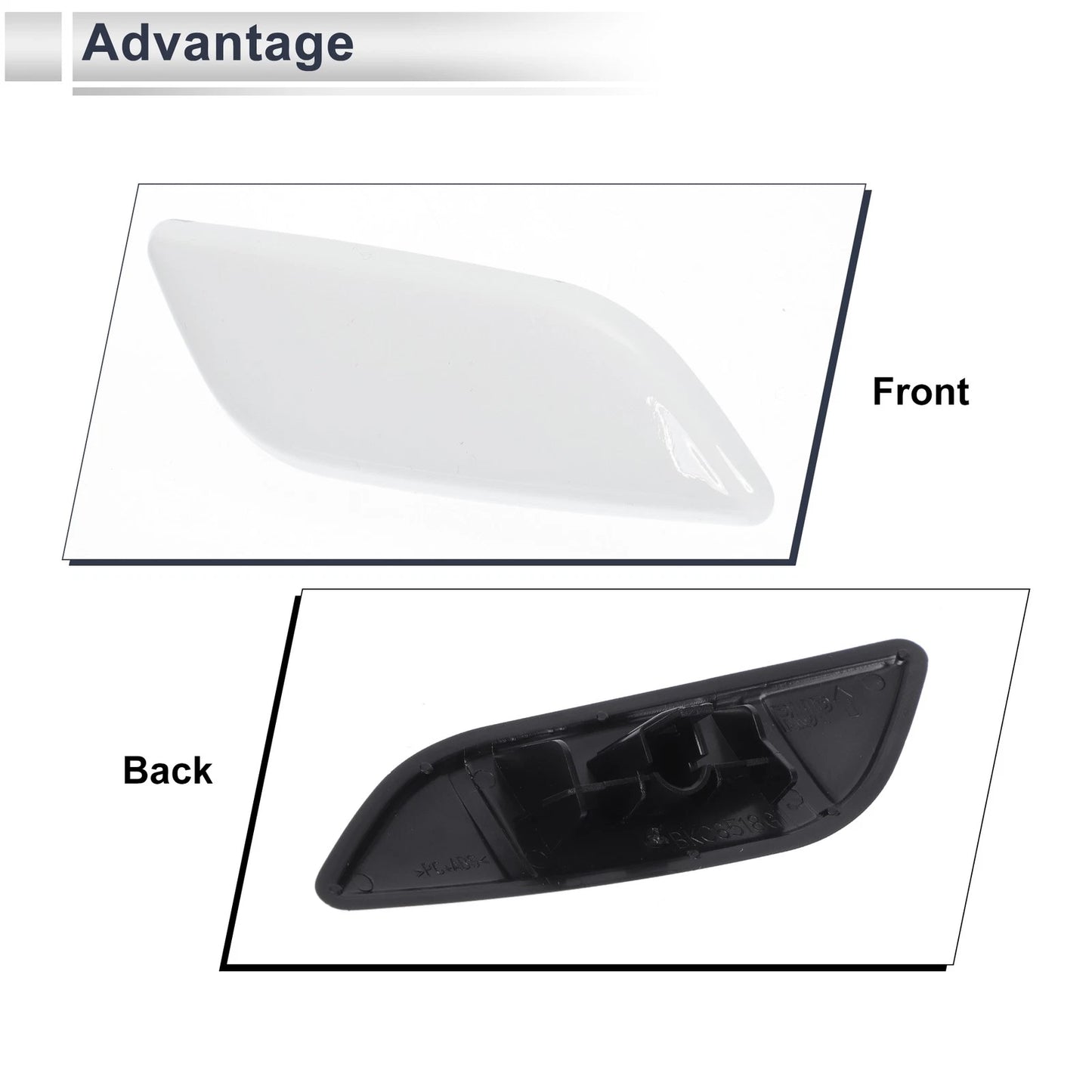 Front Right Bumper Headlight Washer Nozzle Cover for Mazda 3 (2004-2013)