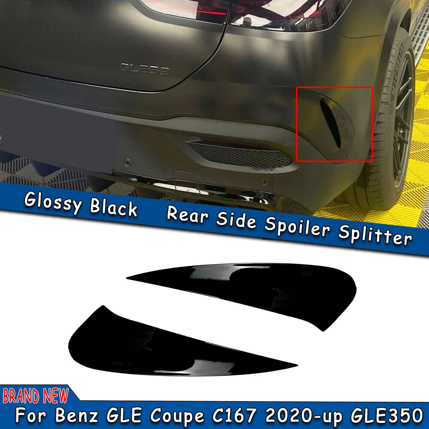Rear Bumper Spoiler Lip for Mercedes GLE C167 (2020-2023)