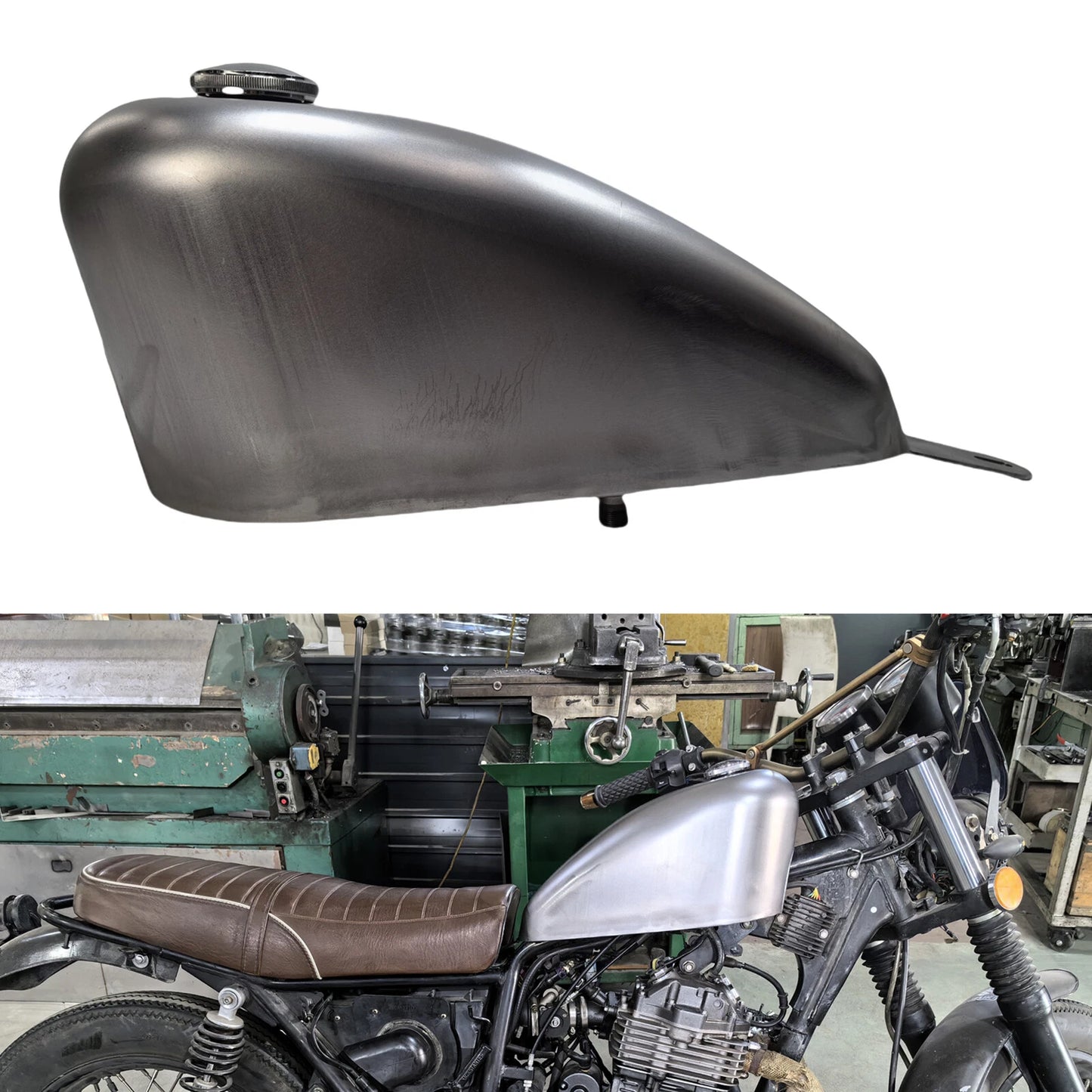 Fuel Tank 8L Unpainted Silver for HONDA CB400SS (2001-2008)