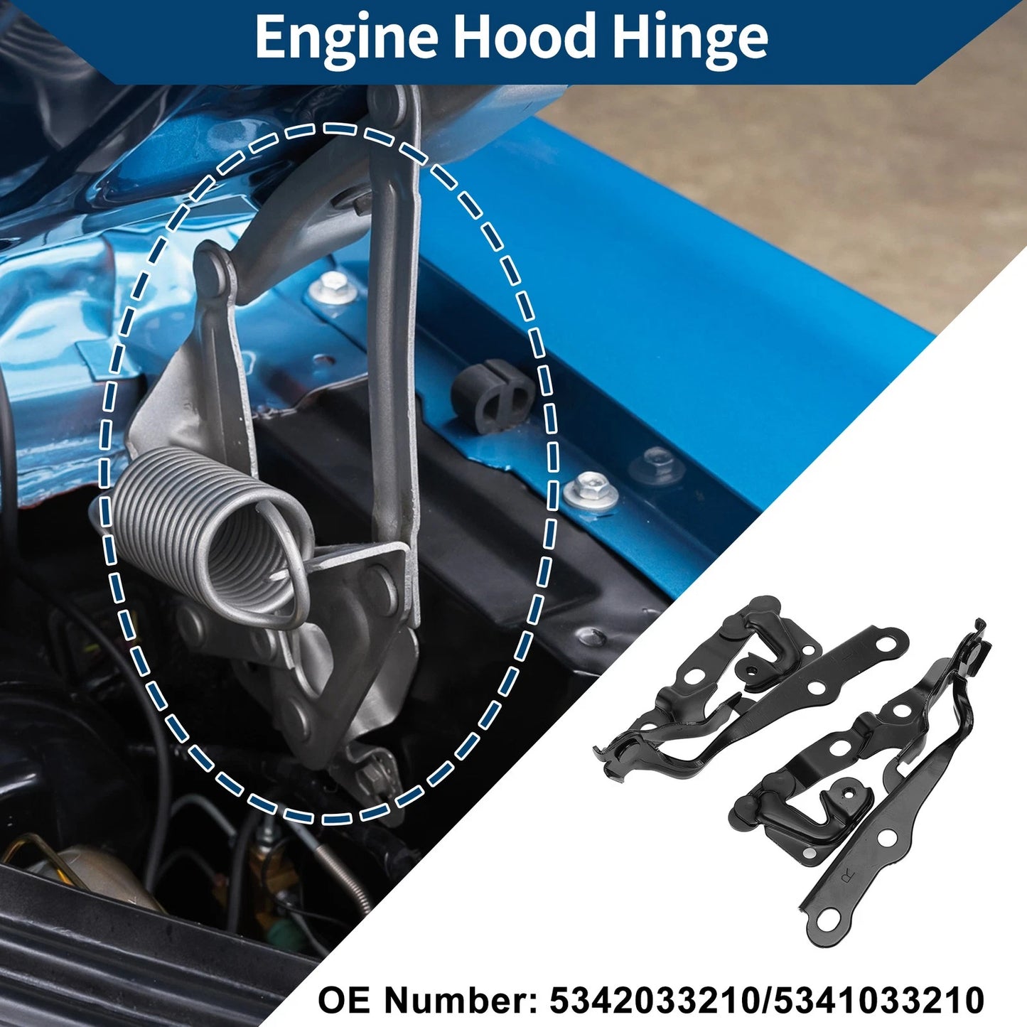 Hood Hinges 1 Pair for Lexus ES350 (2007-2012)