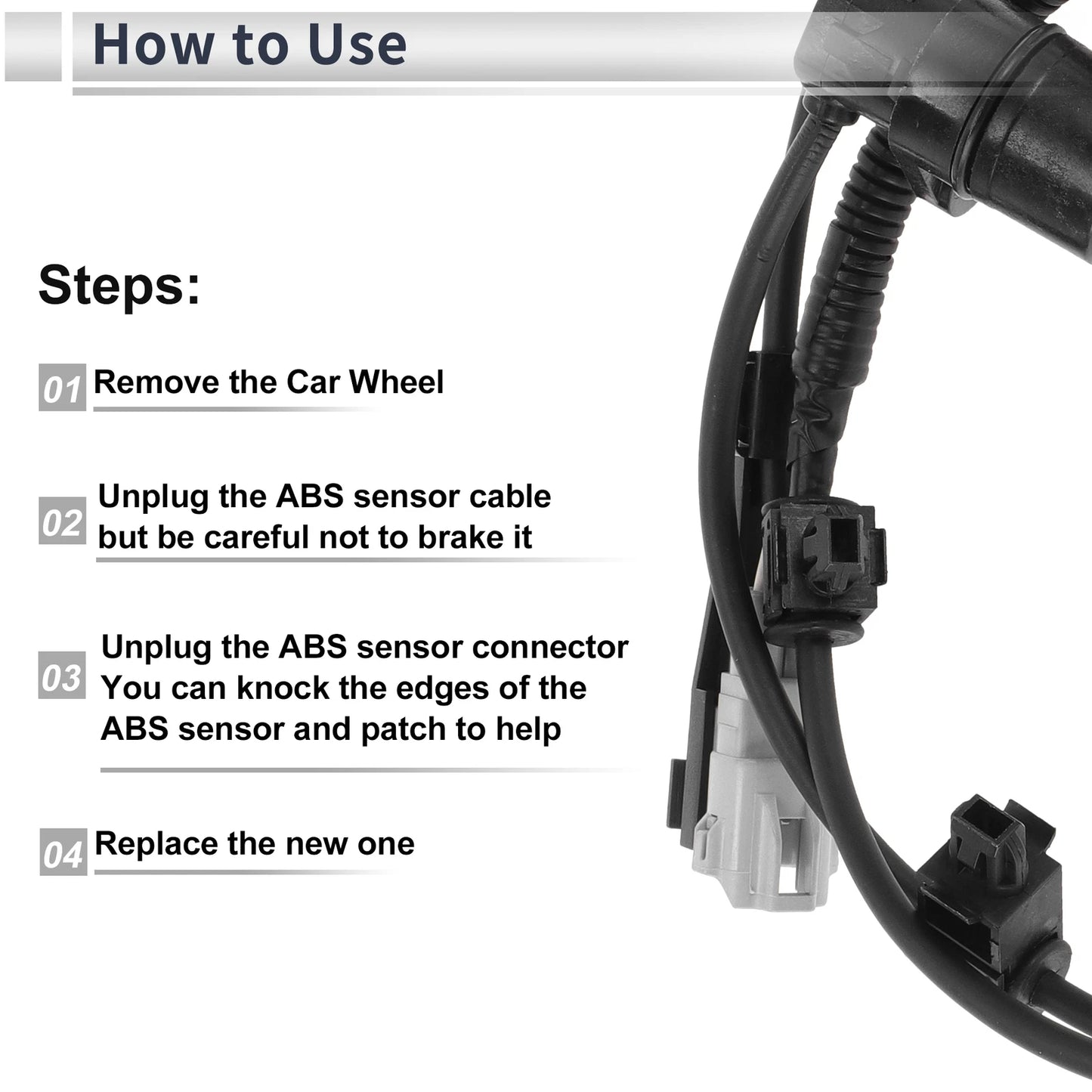 ABS Wheel Speed Sensor for Toyota 4Runner (1996-2002) 1 Pc Rear Left