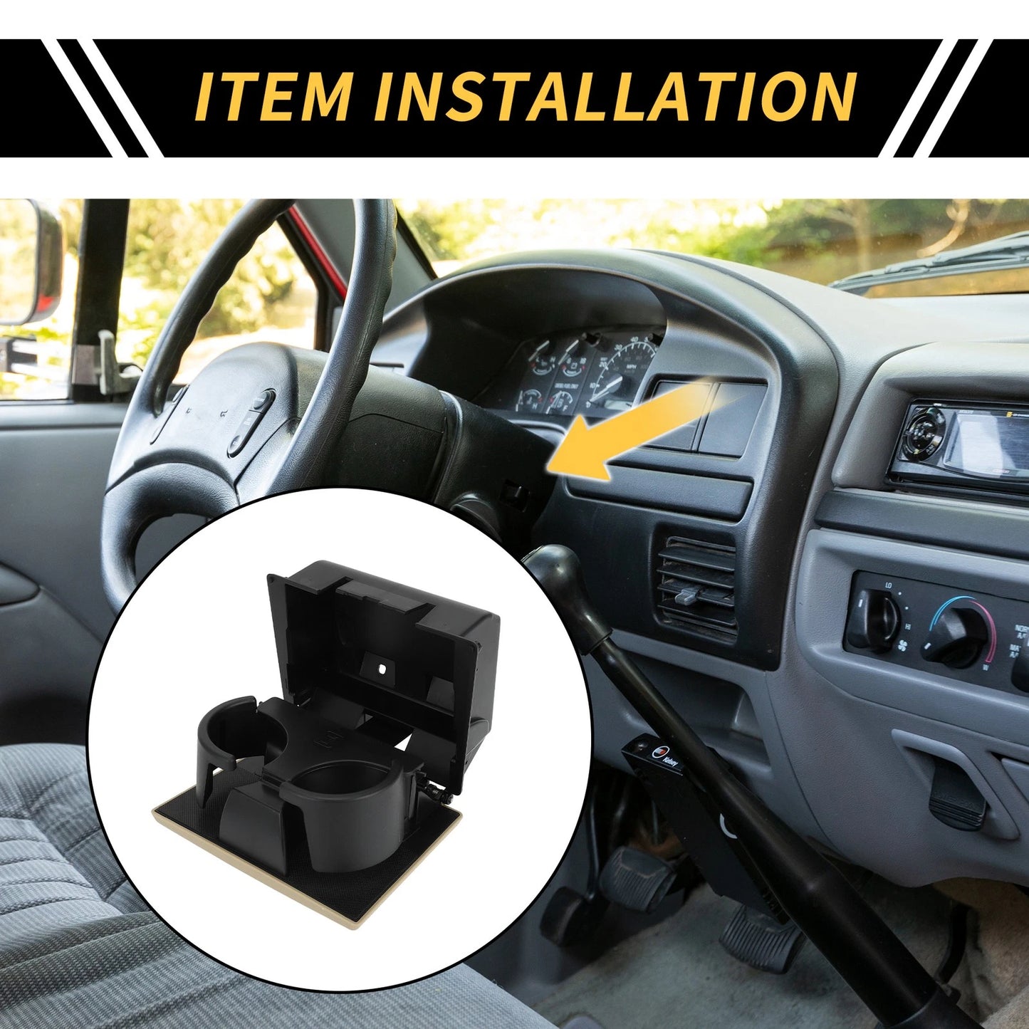 Dashboard Cup Holder Coin Holder for Ford F-250 F-350 F-450 F-550 (08-16)