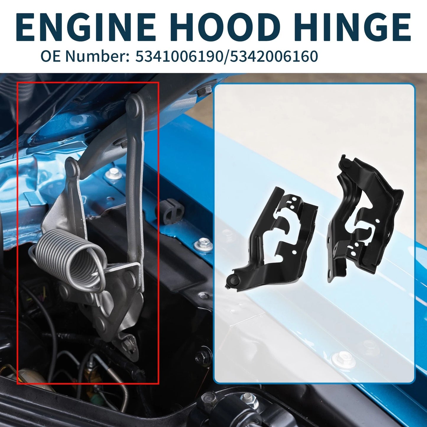 Hood Hinges 1 Pair for Toyota Camry (2012–2014)