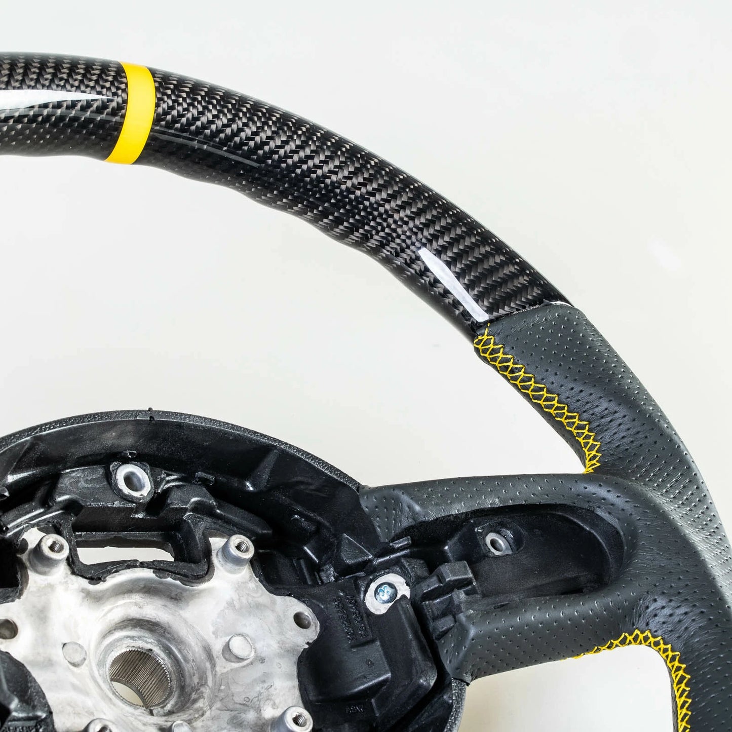 Carbon Leather Yellow Steering Wheel for Mini R55 R56 R57 R60 R61 (2006-2016)