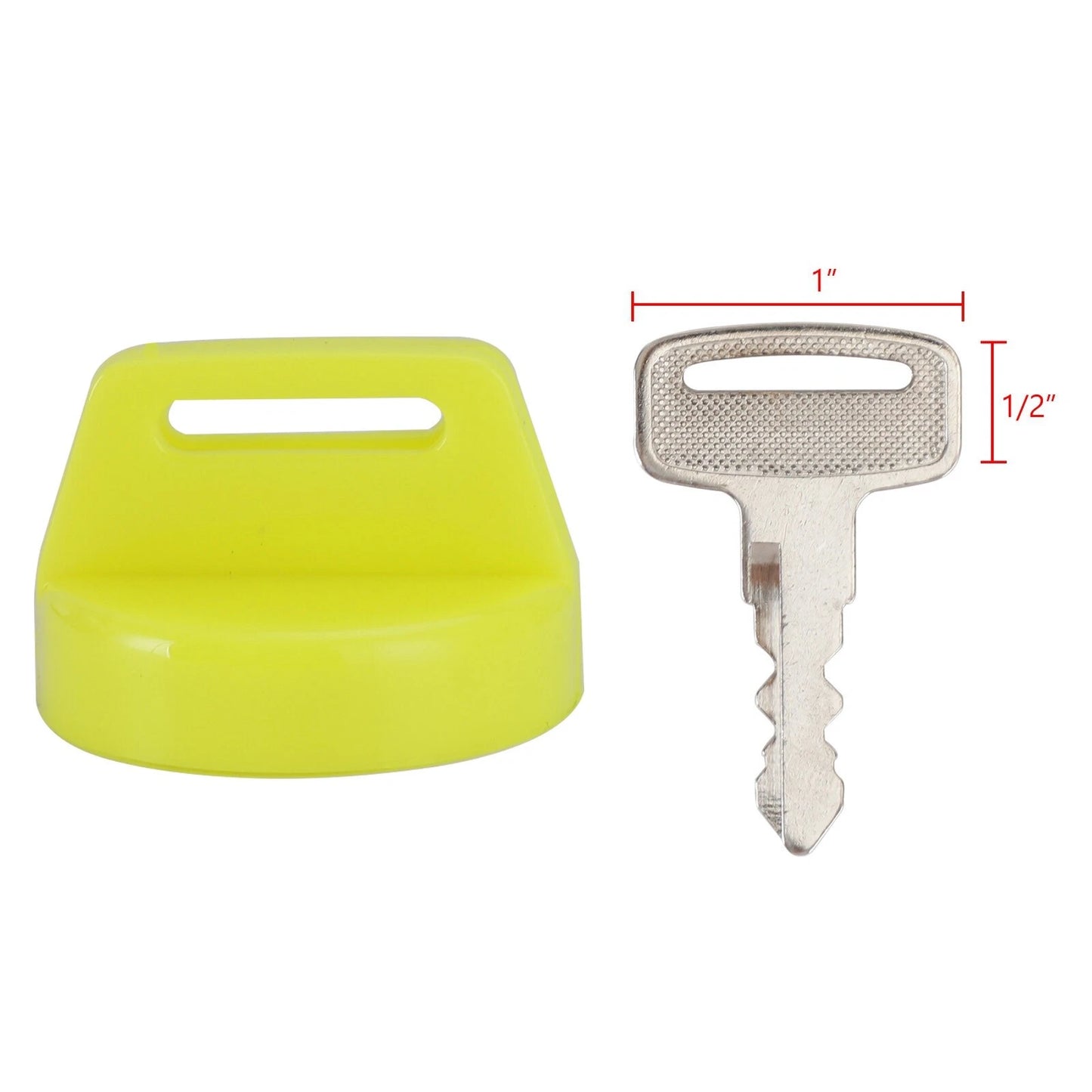 2 x Yellow Key Covers for Polaris Scrambler/Sportsman/Ranger/RZR (2008-2023)