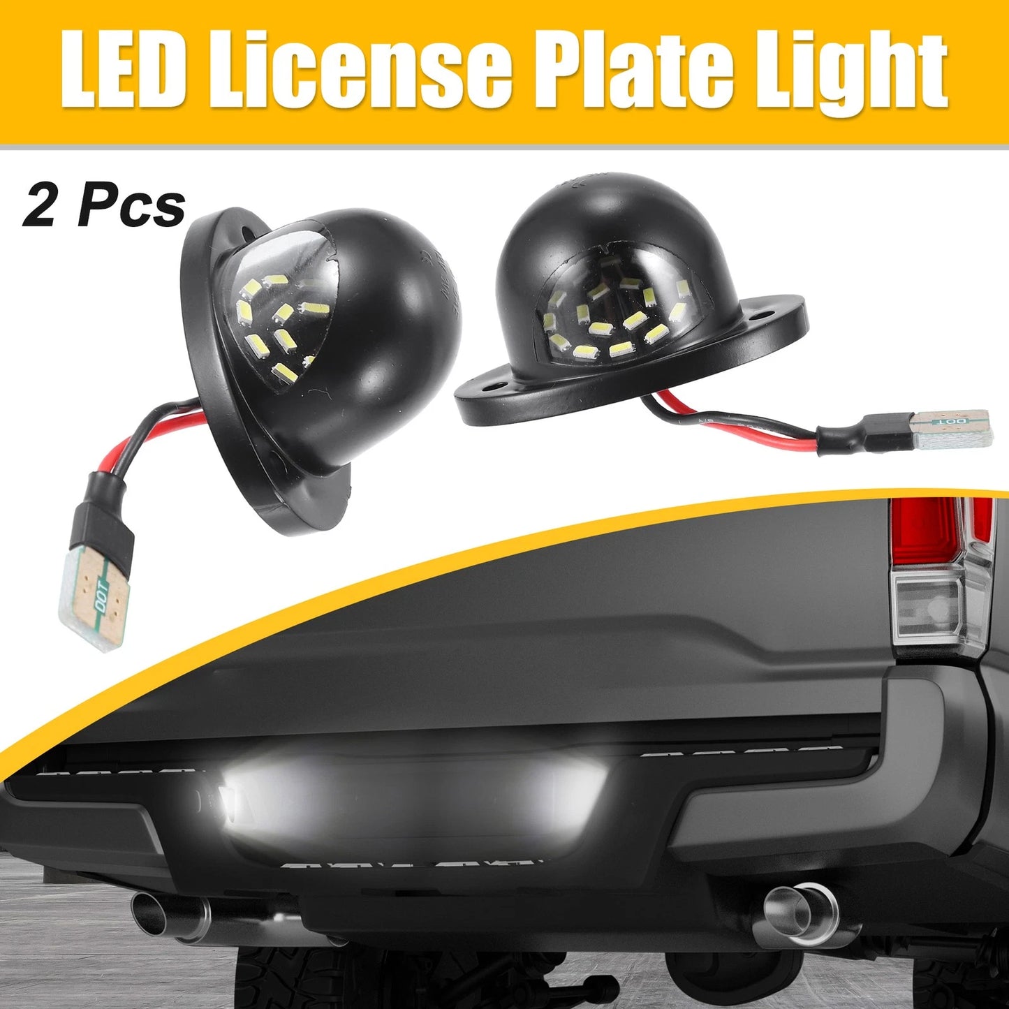 LED License Plate Light Lamp Assembly for Dodge RAM 1500 6000K White