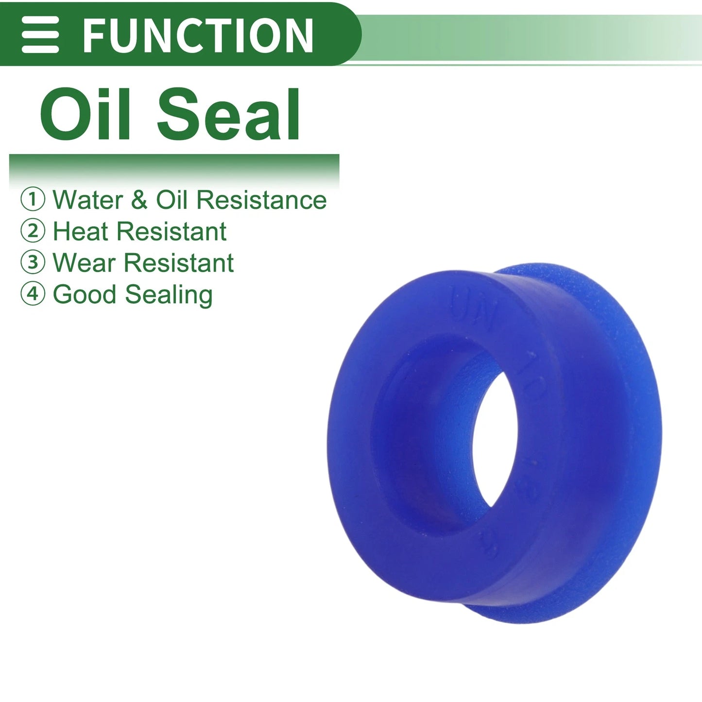 Oil Seal TPU Rotary Shaft Seal 10x18x8mm High Pressure Blue 10 x