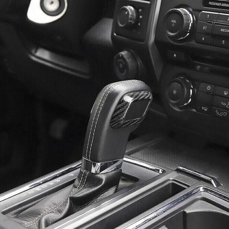 Carbon Fiber Shifter Head Trim Cover Shift Knob for Ford F-150 2015-2020