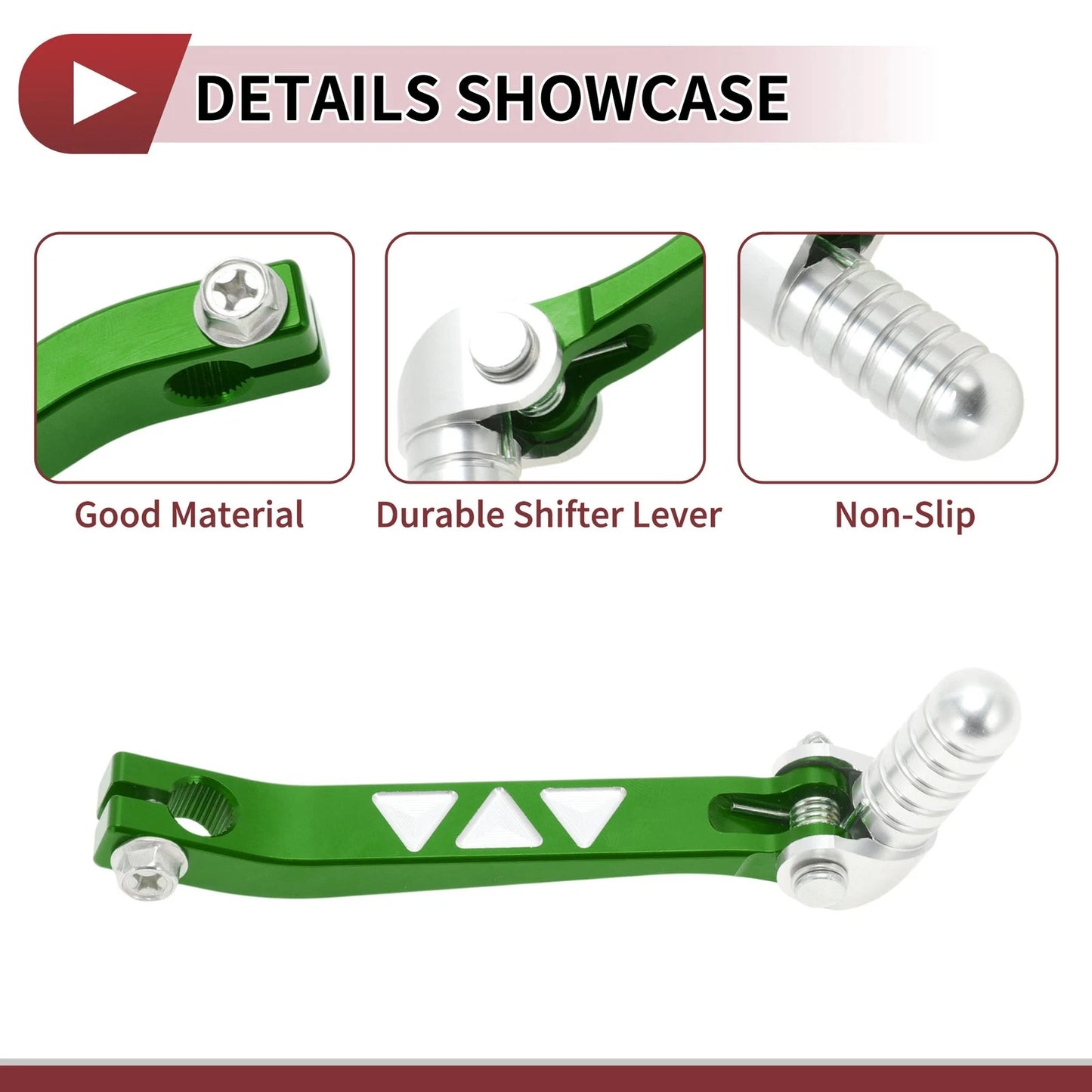 Shifter Lever Folding Gear Shifter for Kayo T4 Green