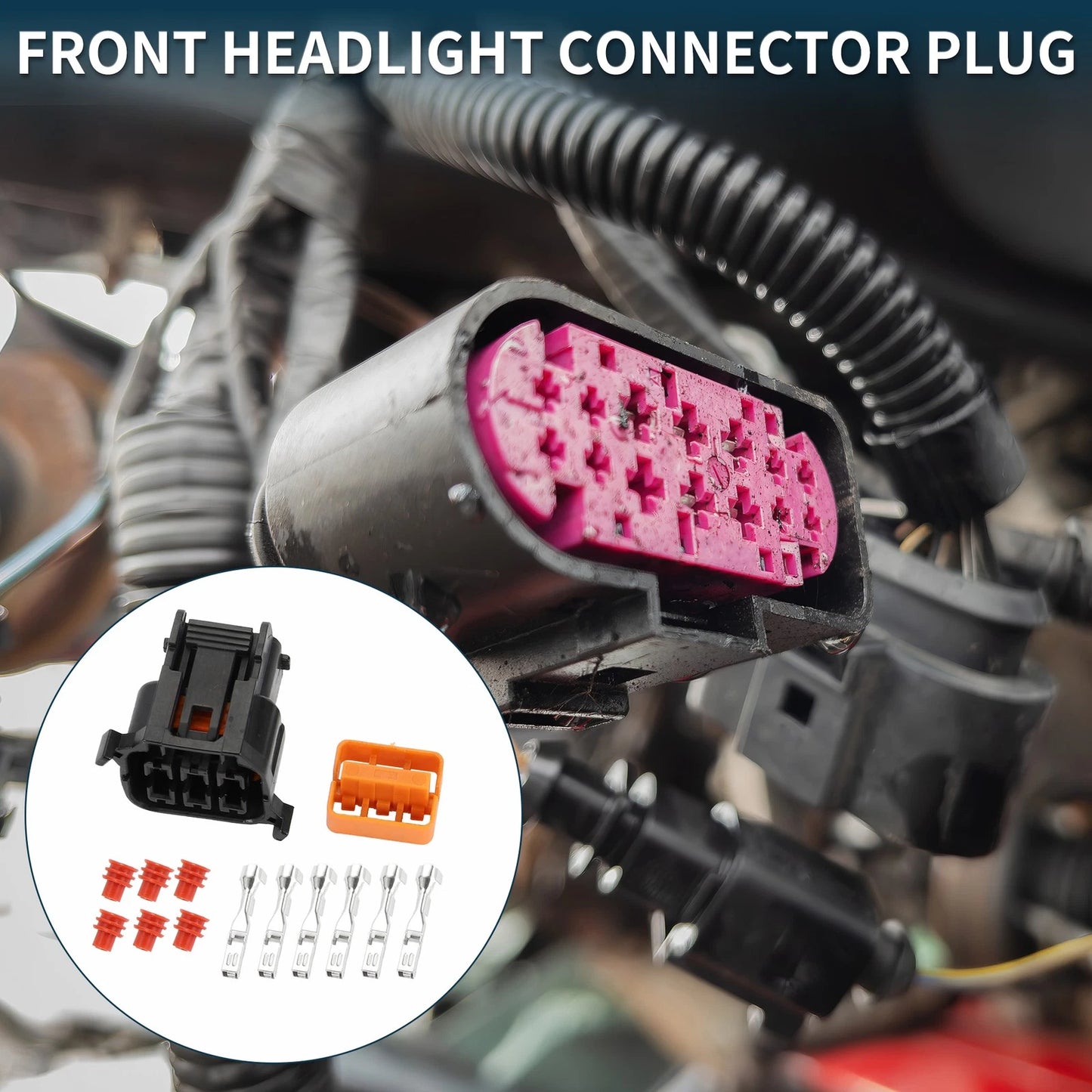 6 Pin Front Headlight Connector Plug for Hyundai