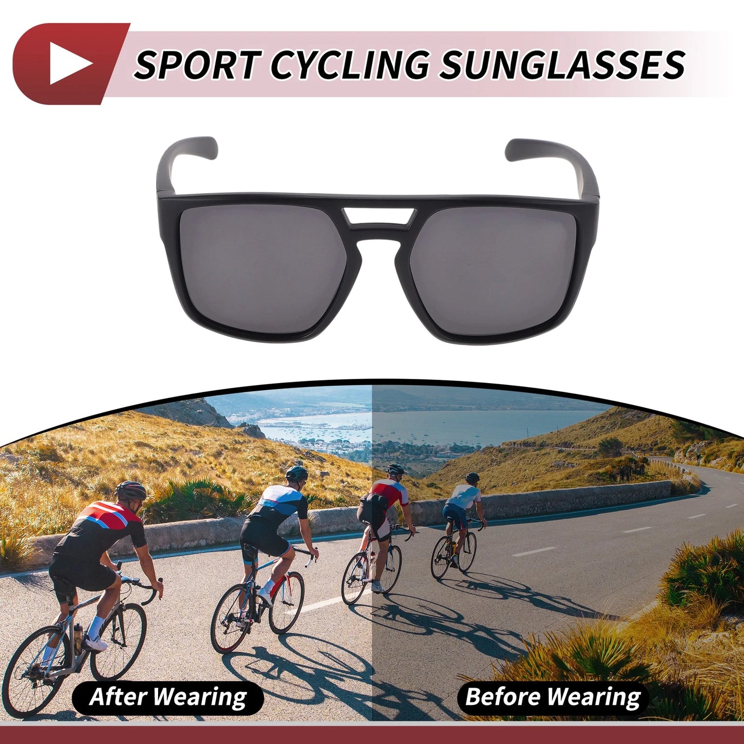 Set / Motorcycle Riding Goggles Black Lens Blue Frame for Motorcycle