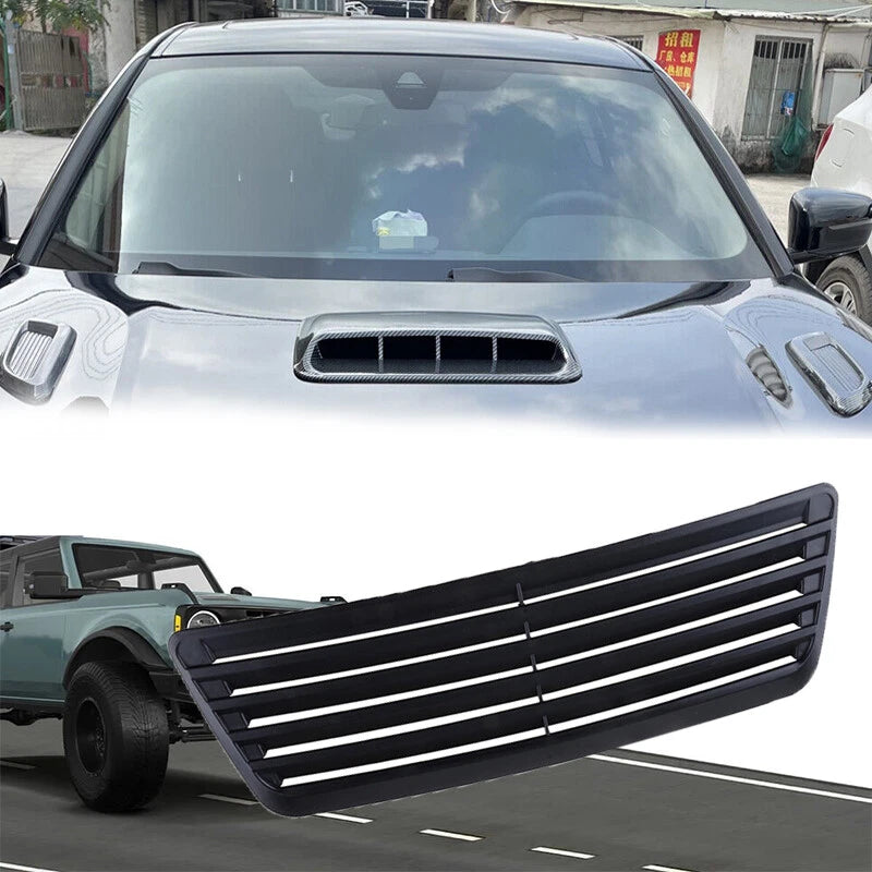 Air Flow Intake Hood Decorative Scoop Vent Bonnet Cover for Universal Car (N/A)