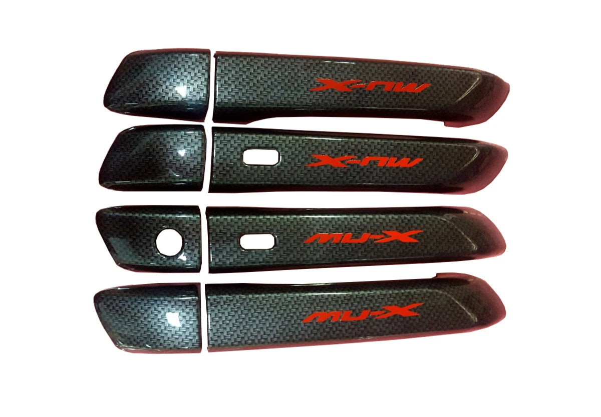 Door Catch Handle Cover for Isuzu MU-X 2021-2024 (2 x Carbon Black)