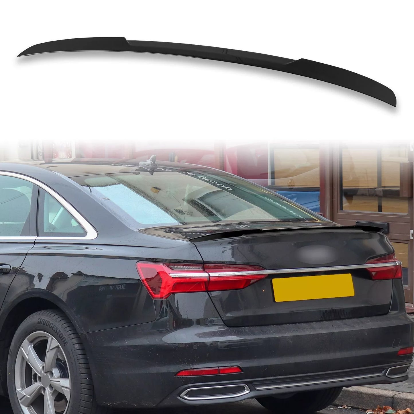 ABS Boot Spoiler for Audi A6 S6 C8 Sedan 2019-2023 Black (2019-2023)