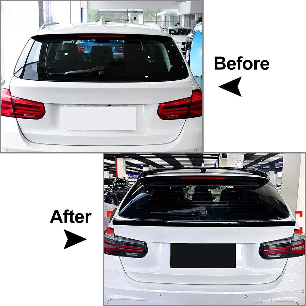 Glossy Black Rear Middle Tail Wing Spoiler for BMW 3 Series (2013-2019)