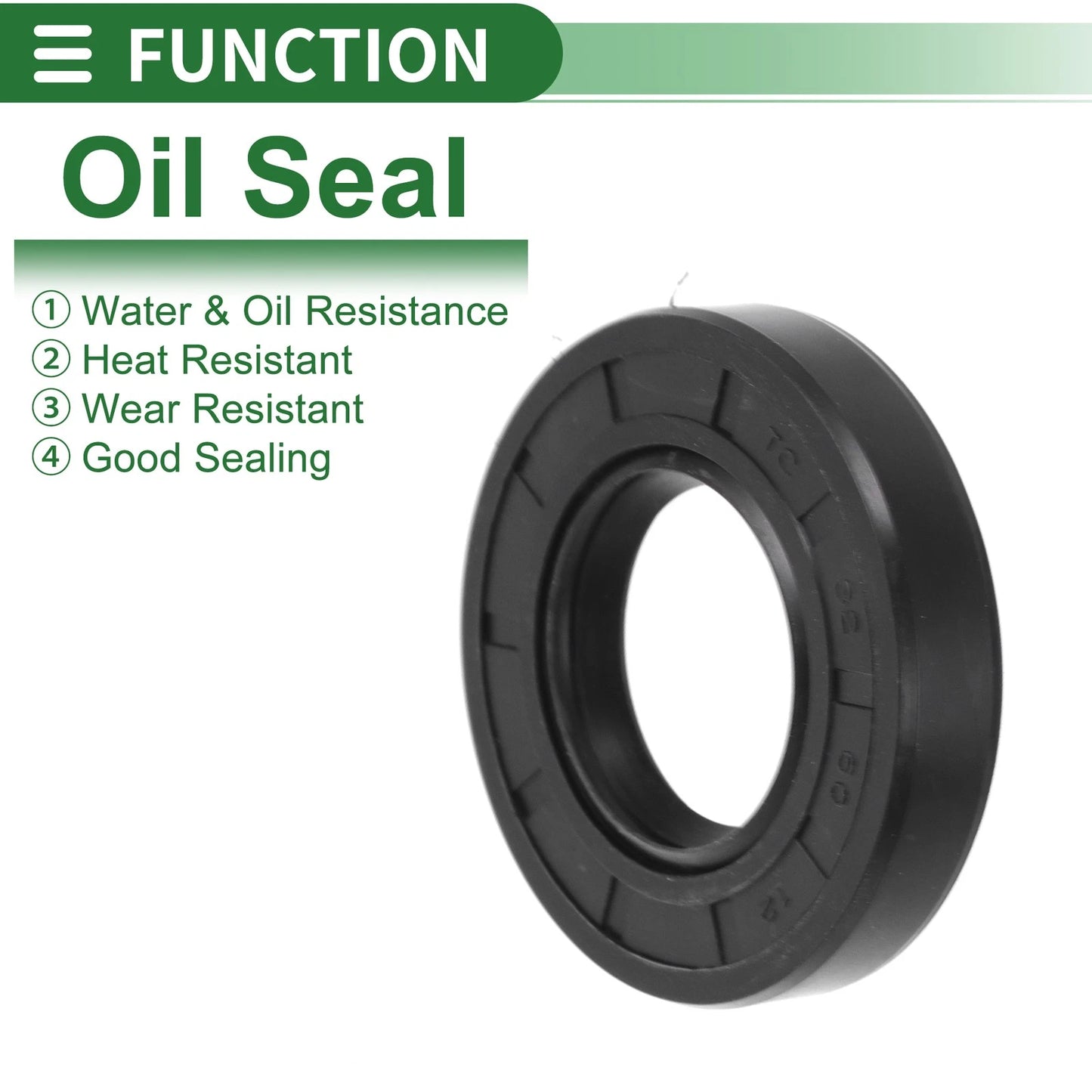 Oil Seal 32x60x12mm Rotary Shaft Seal NBR Rubber Black 5 Pcs