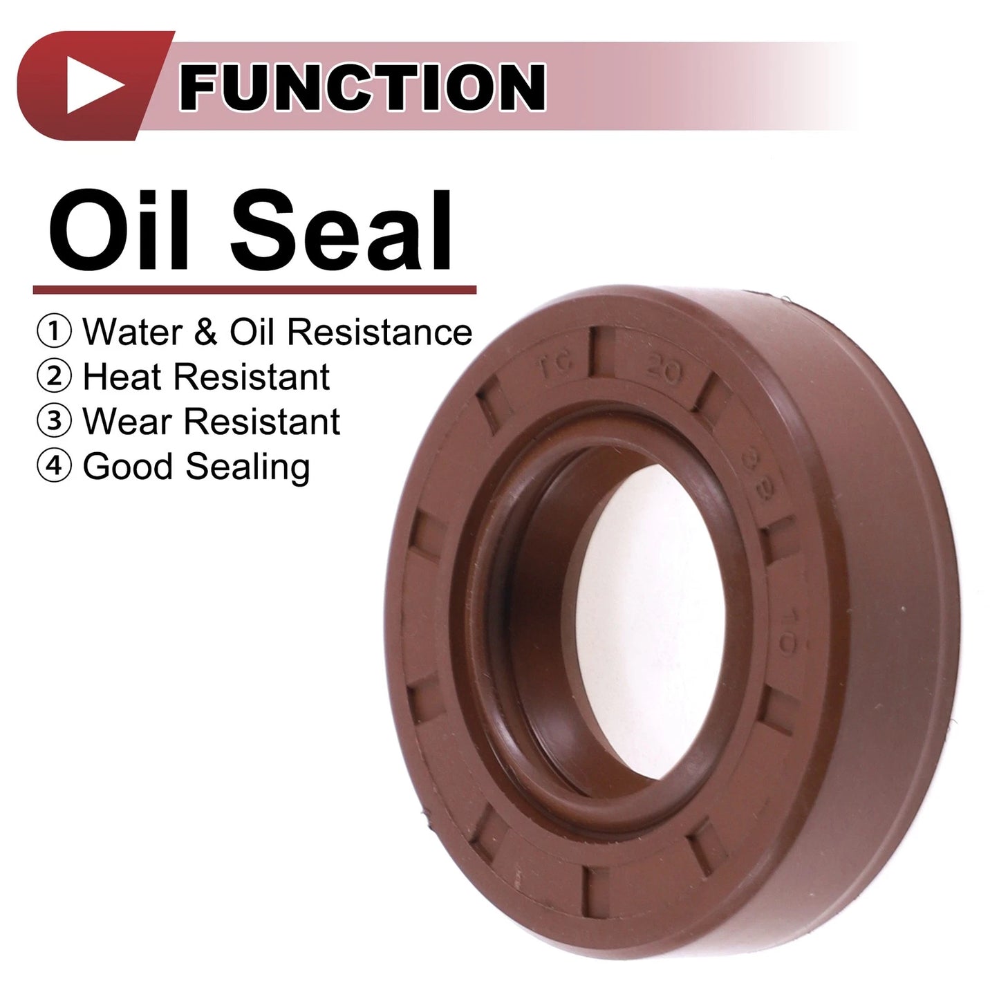 Oil Seal / 2 x 20x38x10mm / Seal Ring Rotary Shaft Seal for Automotive